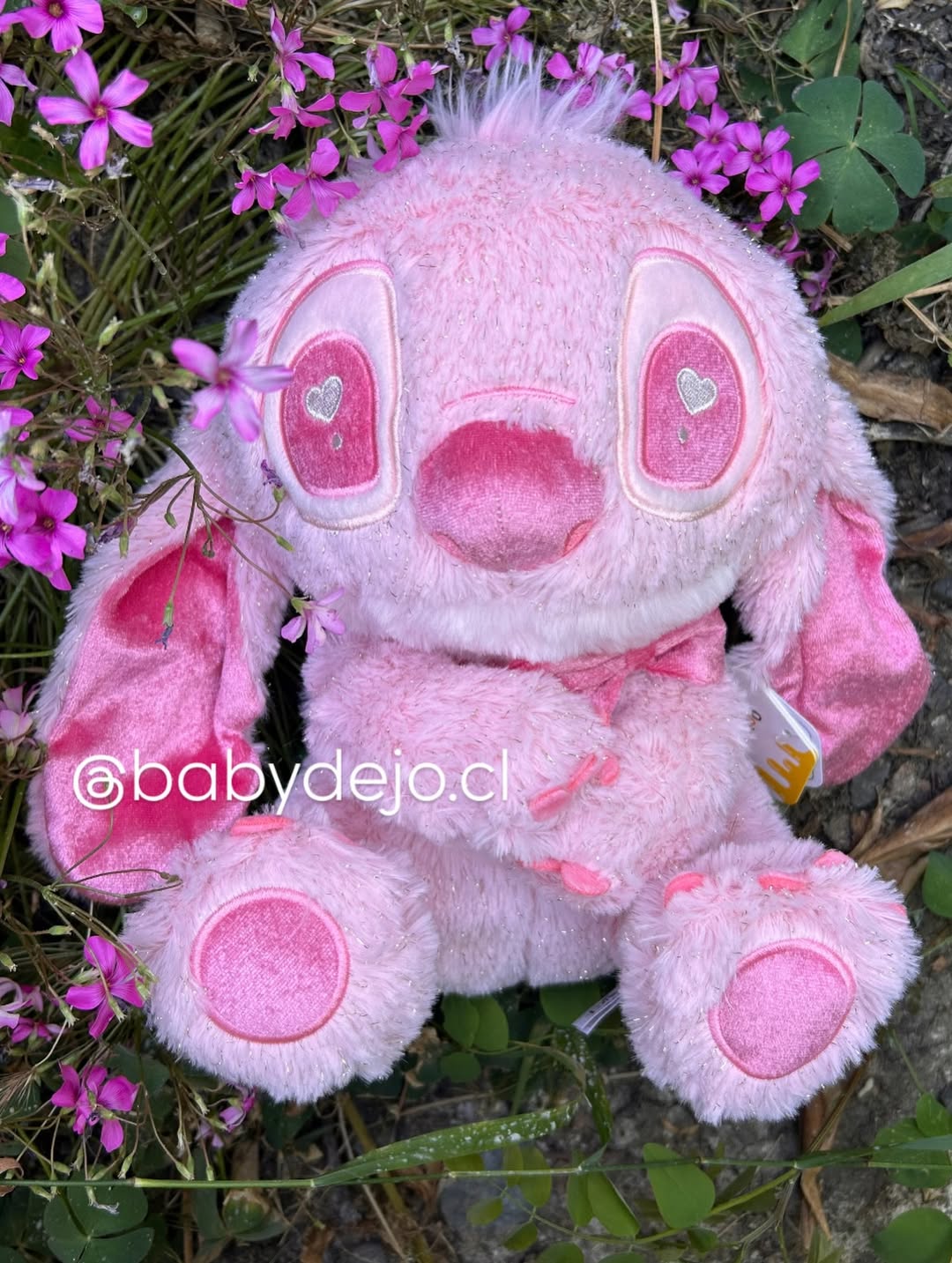 peluche STITCH color rosa claro ``pelaje brilloso`` - Image 1