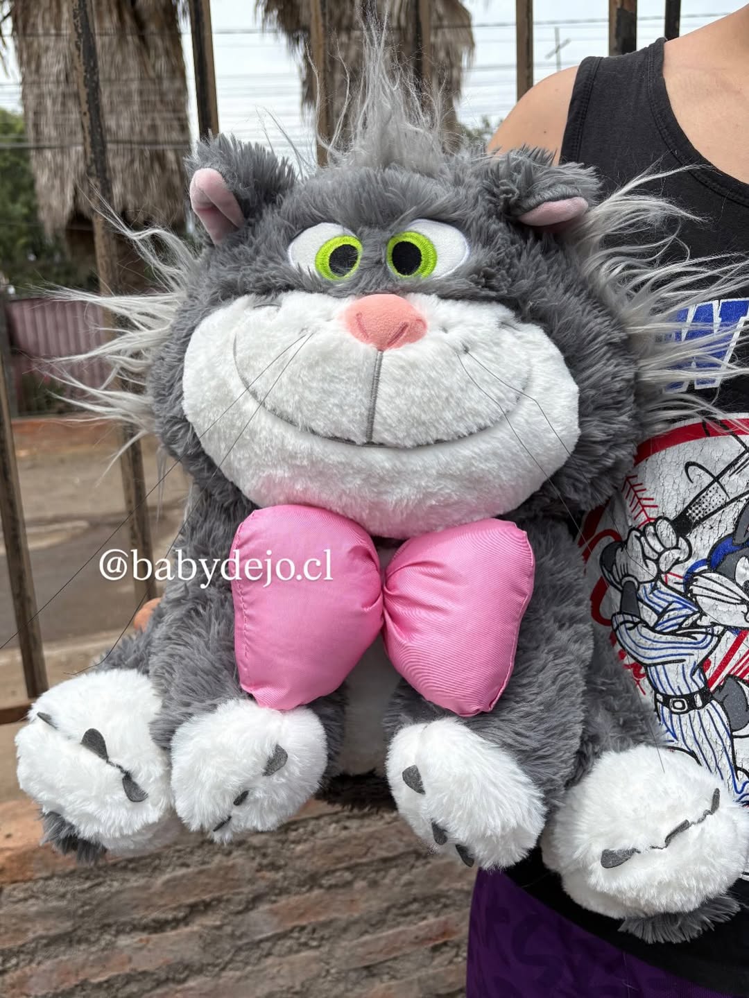 peluche GATO LUCIFER con moño ``grande`` 50cm - Image 1