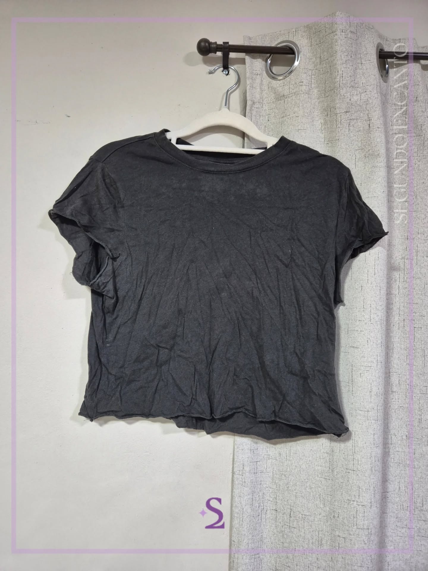 Crop top color gris oscuro M - Image 1