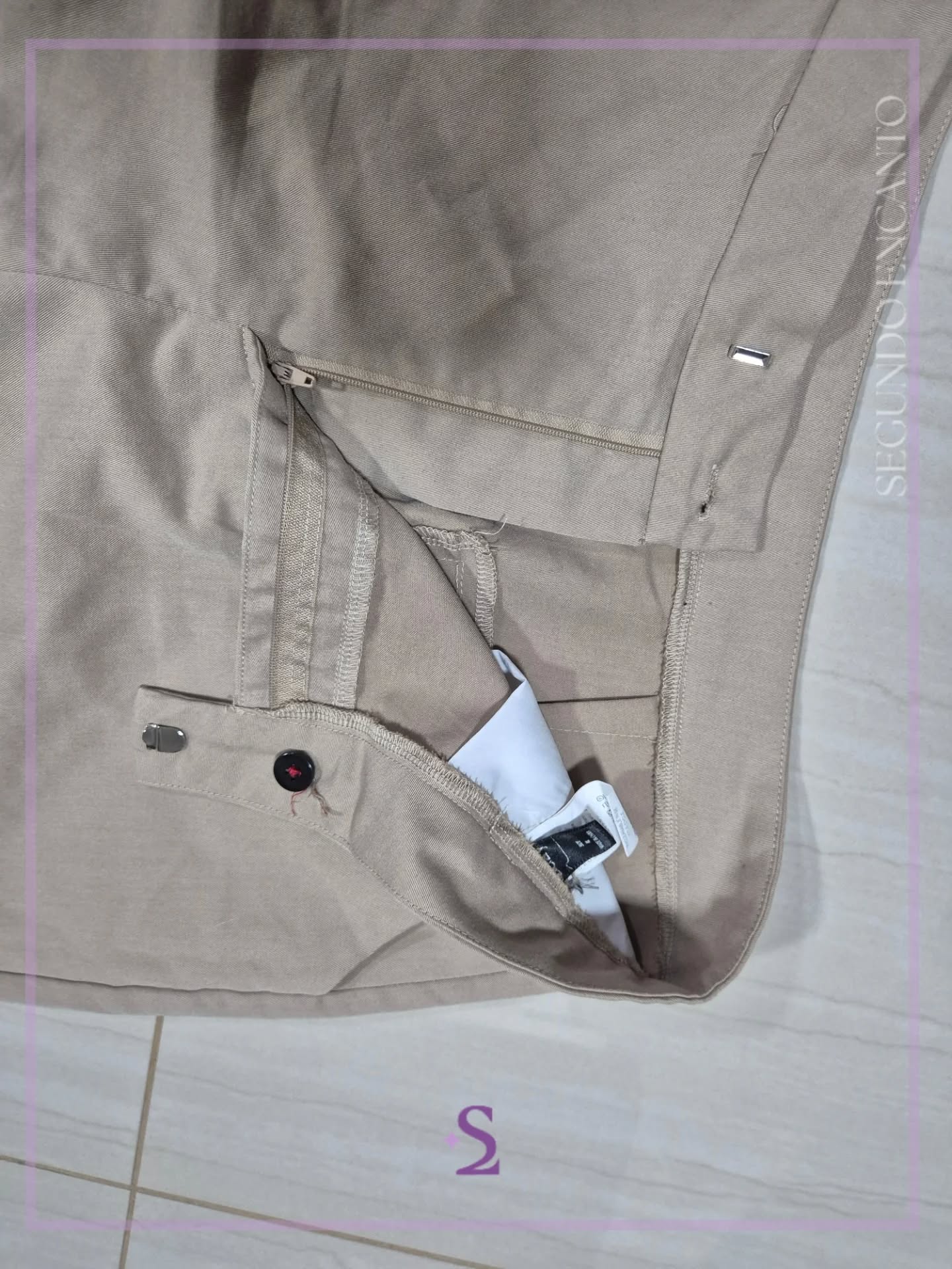 Pantalon beige casual M/L - Image 2