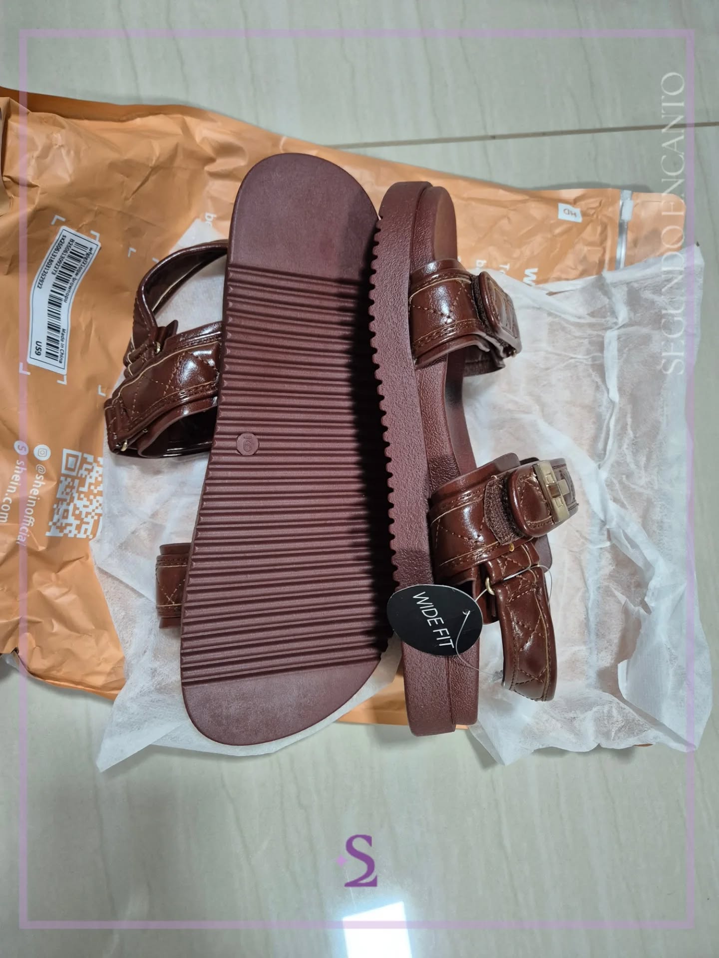 Sandalias marrones nuevas US9 - Image 3