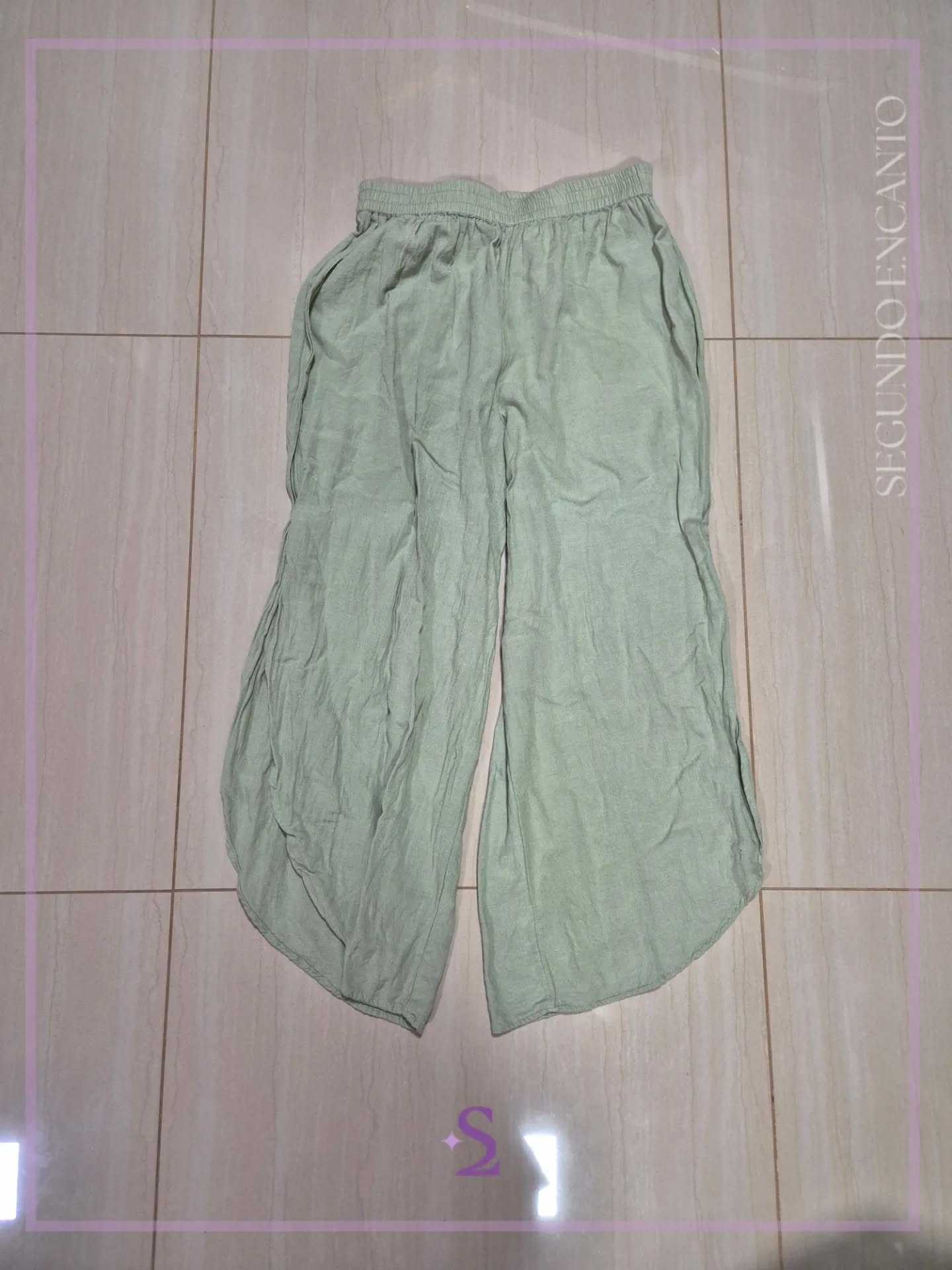 Pantalon verde playero M - Image 4