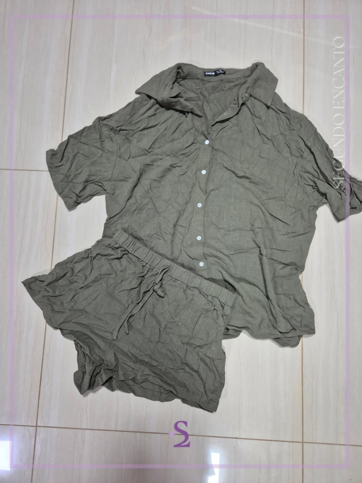 Conjunto verde camisa y short M/L - Image 1