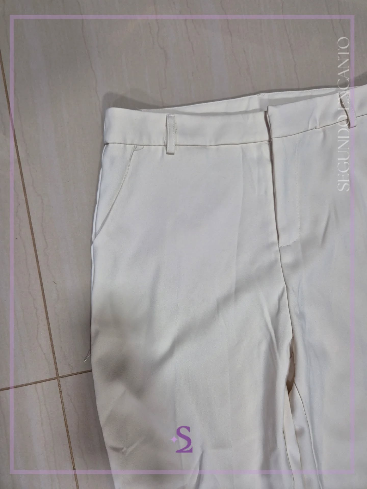 Pantalon formal blanco hueso L grande - Image 2