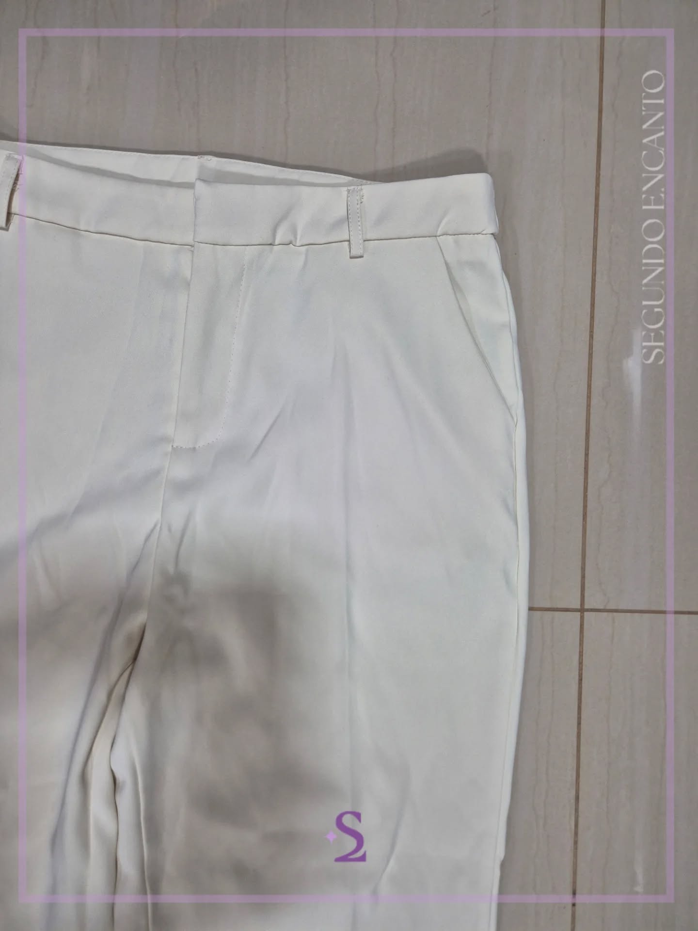 Pantalon formal blanco hueso L grande - Image 3
