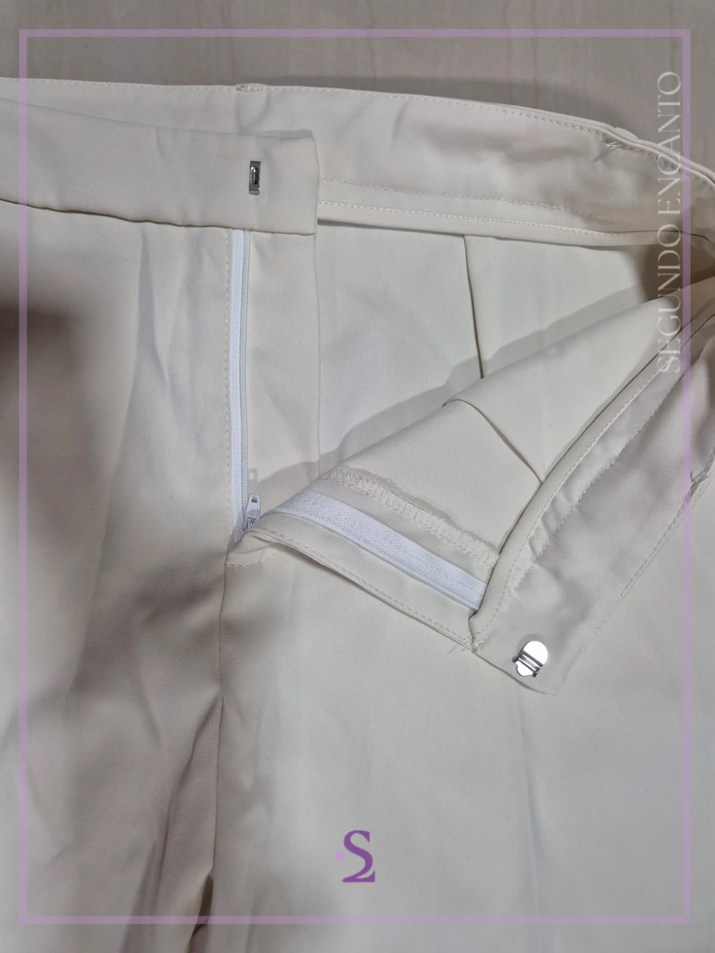 Pantalon formal blanco hueso L grande - Image 5