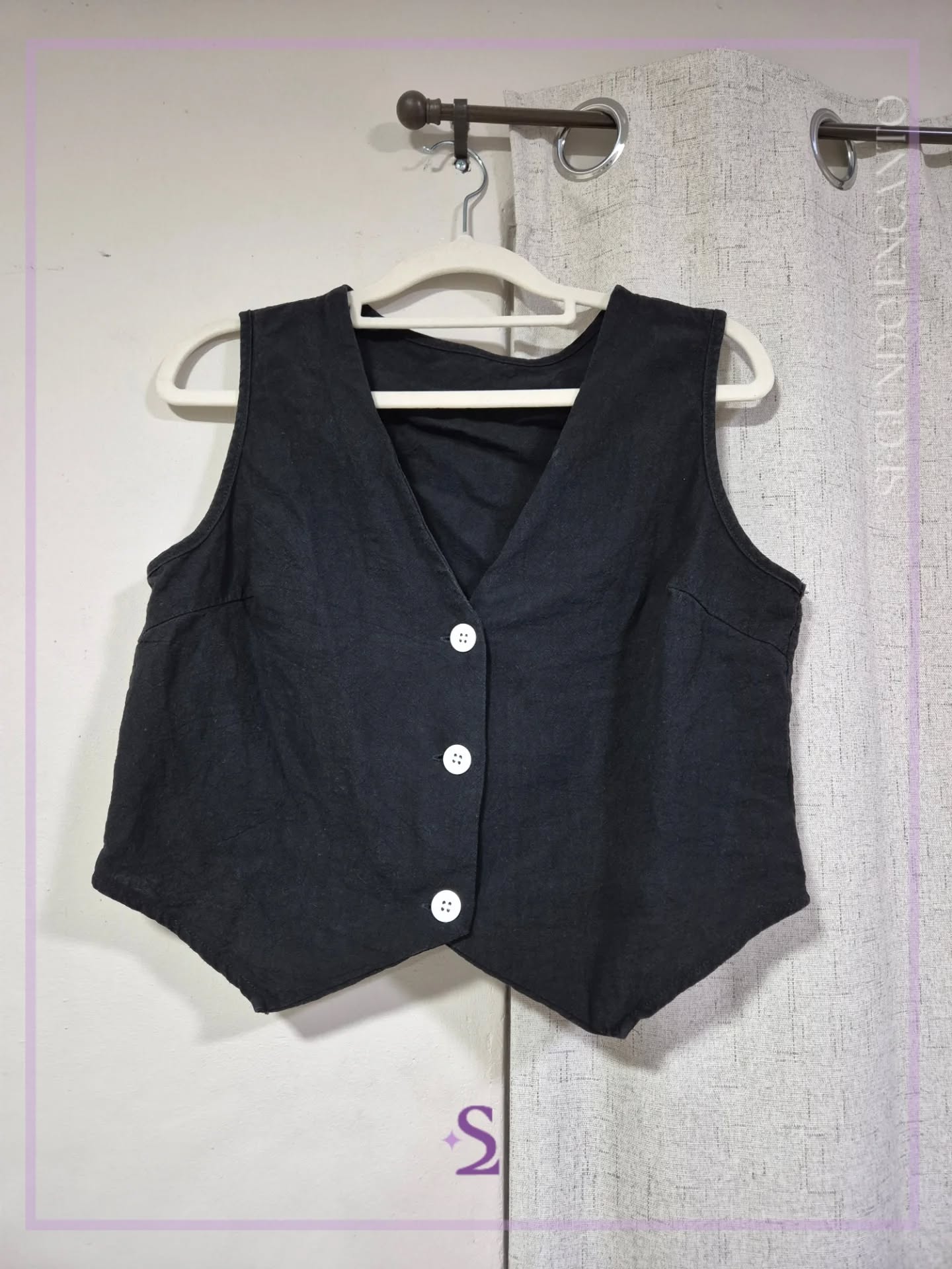 Conjunto chaleco y pantalon negro L/M - Image 2