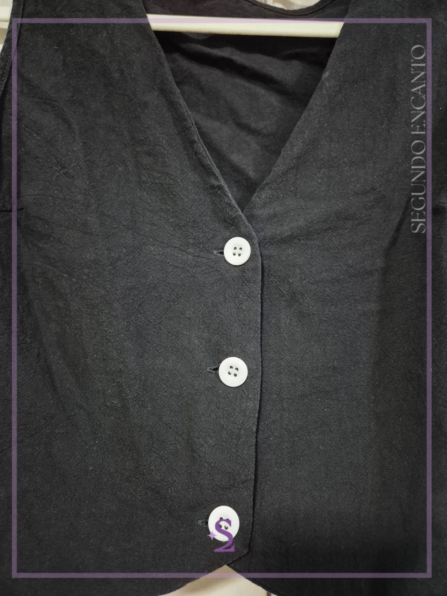 Conjunto chaleco y pantalon negro L/M - Image 3