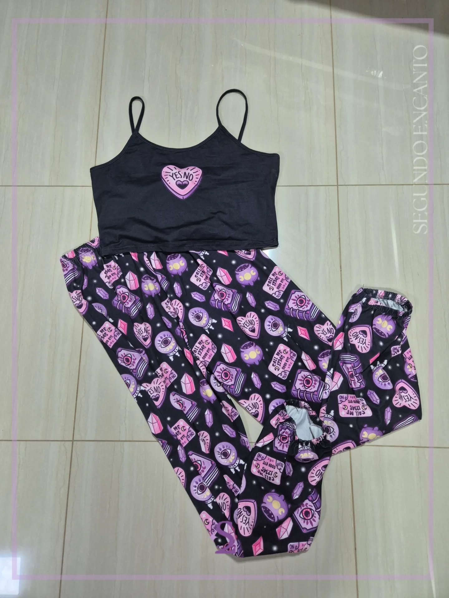 Conjunto pijama top y pantalon L - Image 1