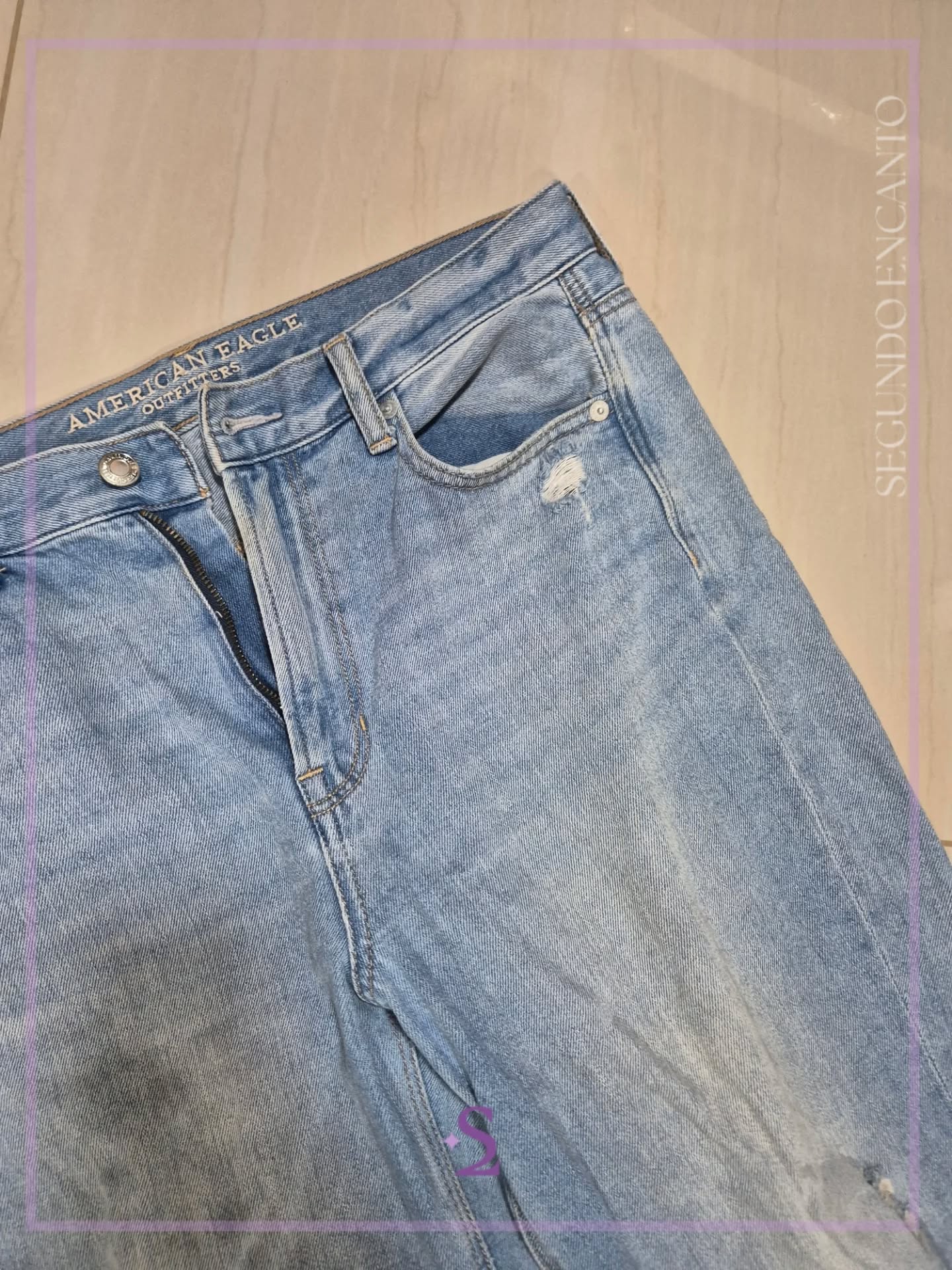 Mom jeans roto talla 8 M/L - Image 3