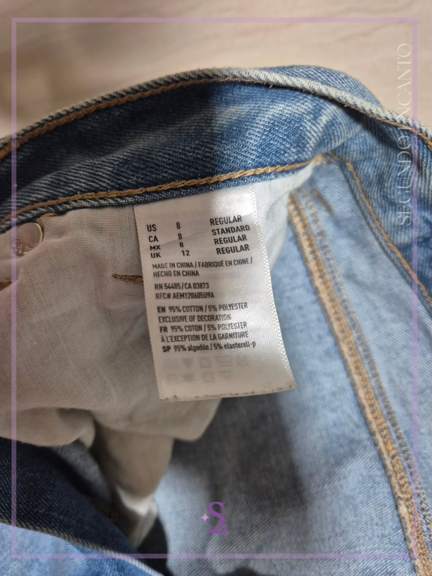 Mom jeans roto talla 8 M/L - Image 8
