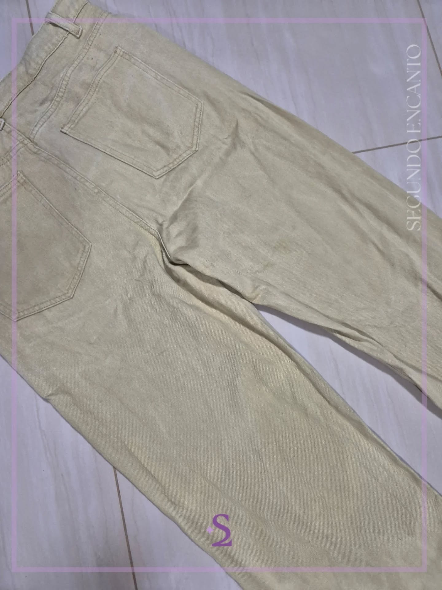Pantalones tono verde oliva claro L - Image 6