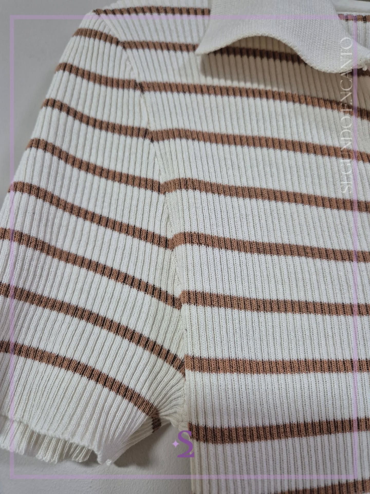 Top a rayas de botones M/L - Image 2
