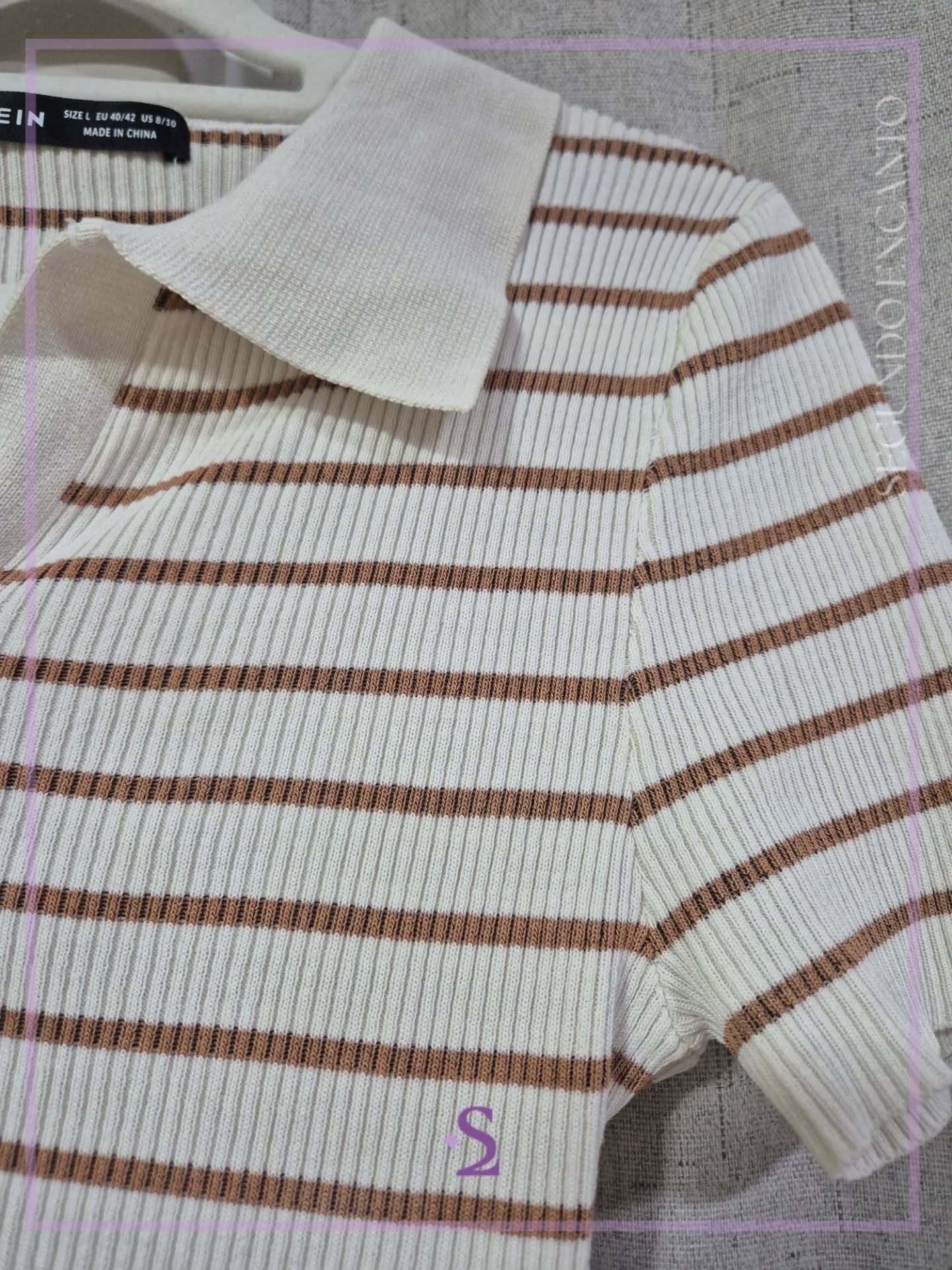 Top a rayas de botones M/L - Image 3
