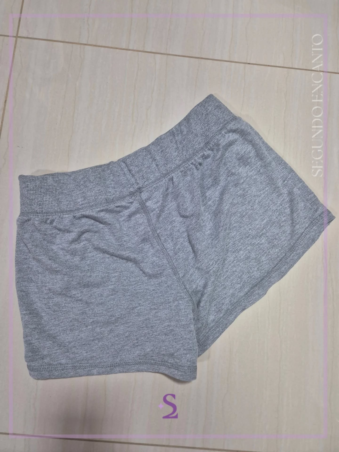 Short gris de algodon M - Image 4