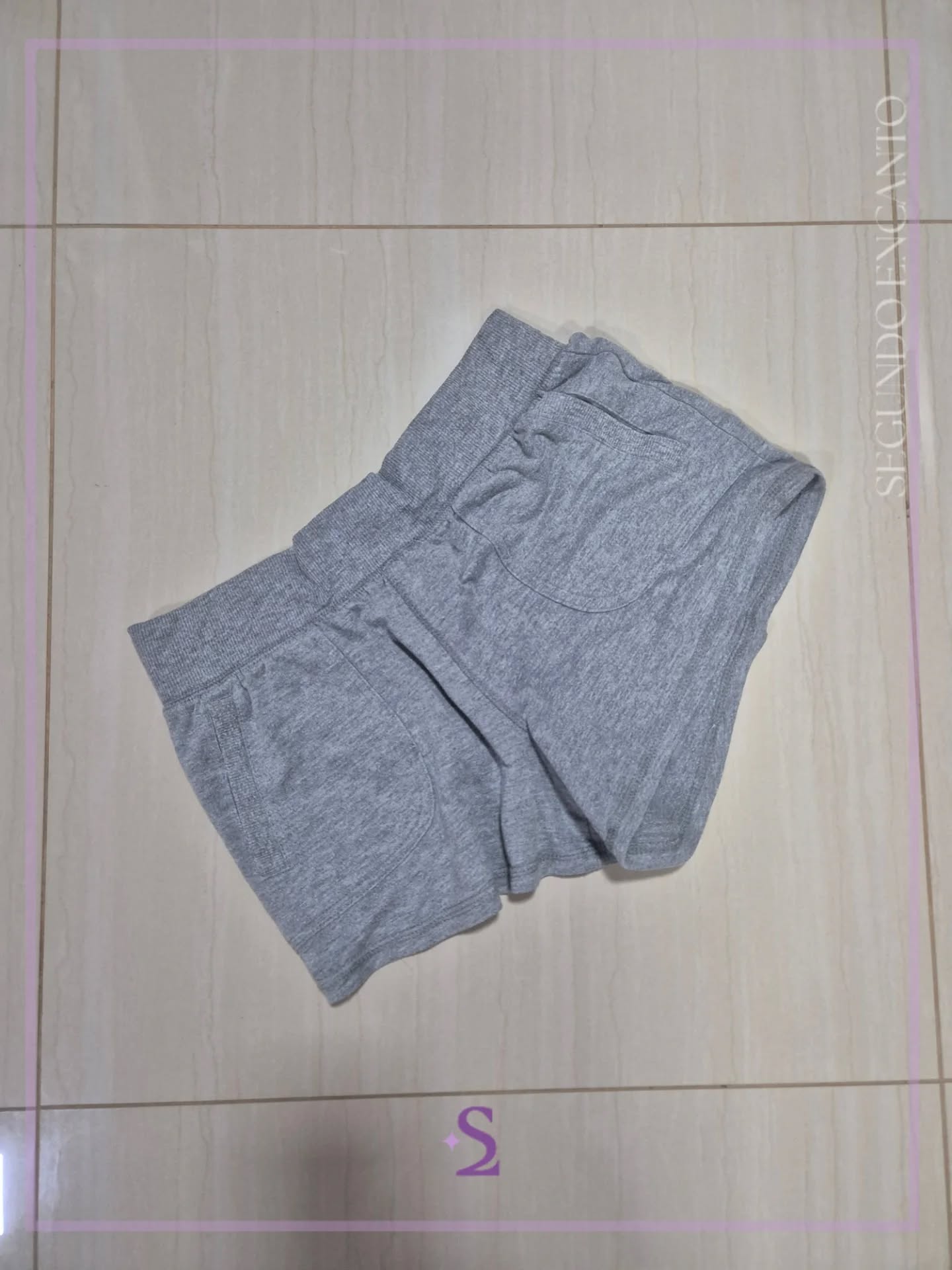 Short gris de algodon M - Image 1