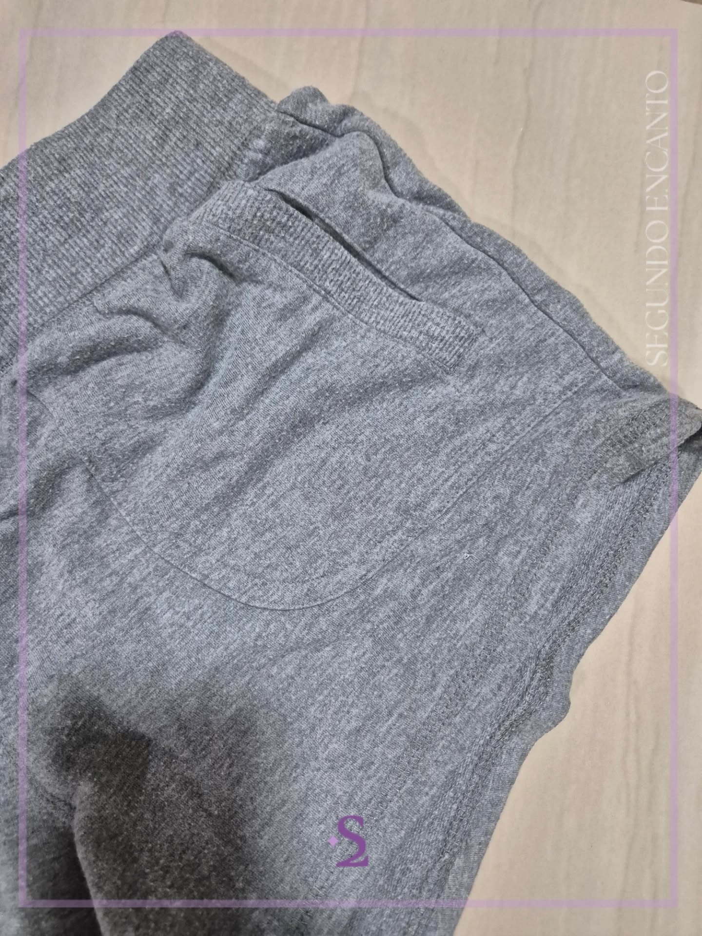 Short gris de algodon M - Image 5
