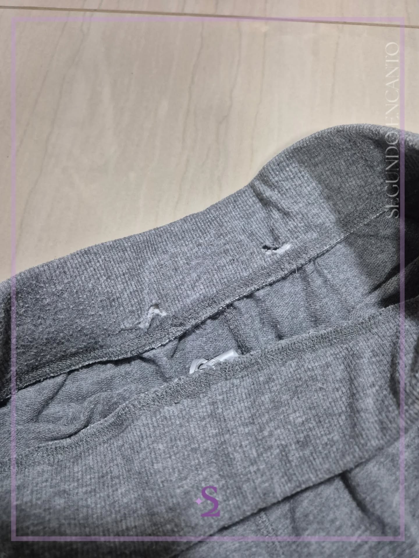 Short gris de algodon M - Image 7