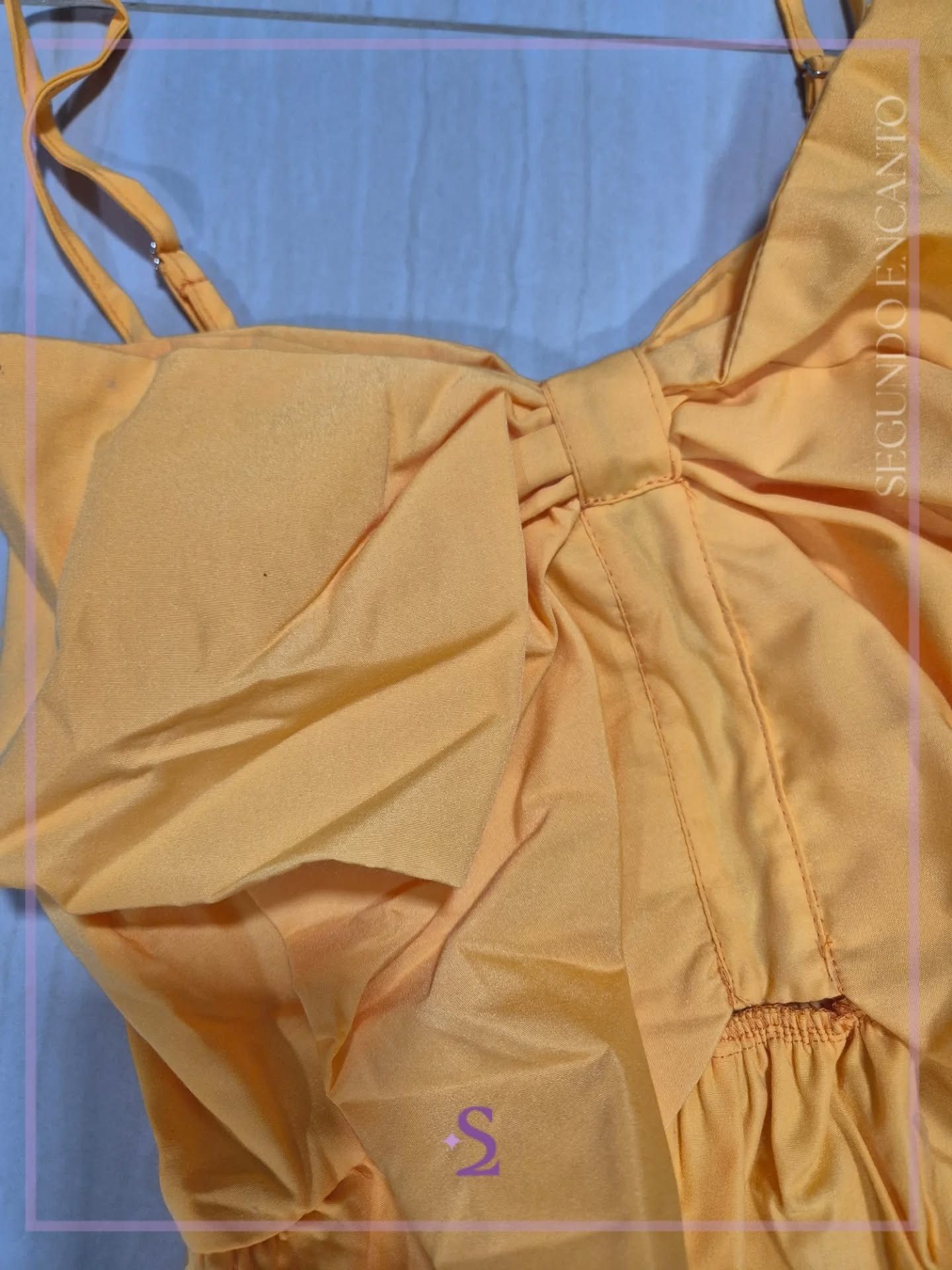 Blusa amarilla con moño M - Image 2