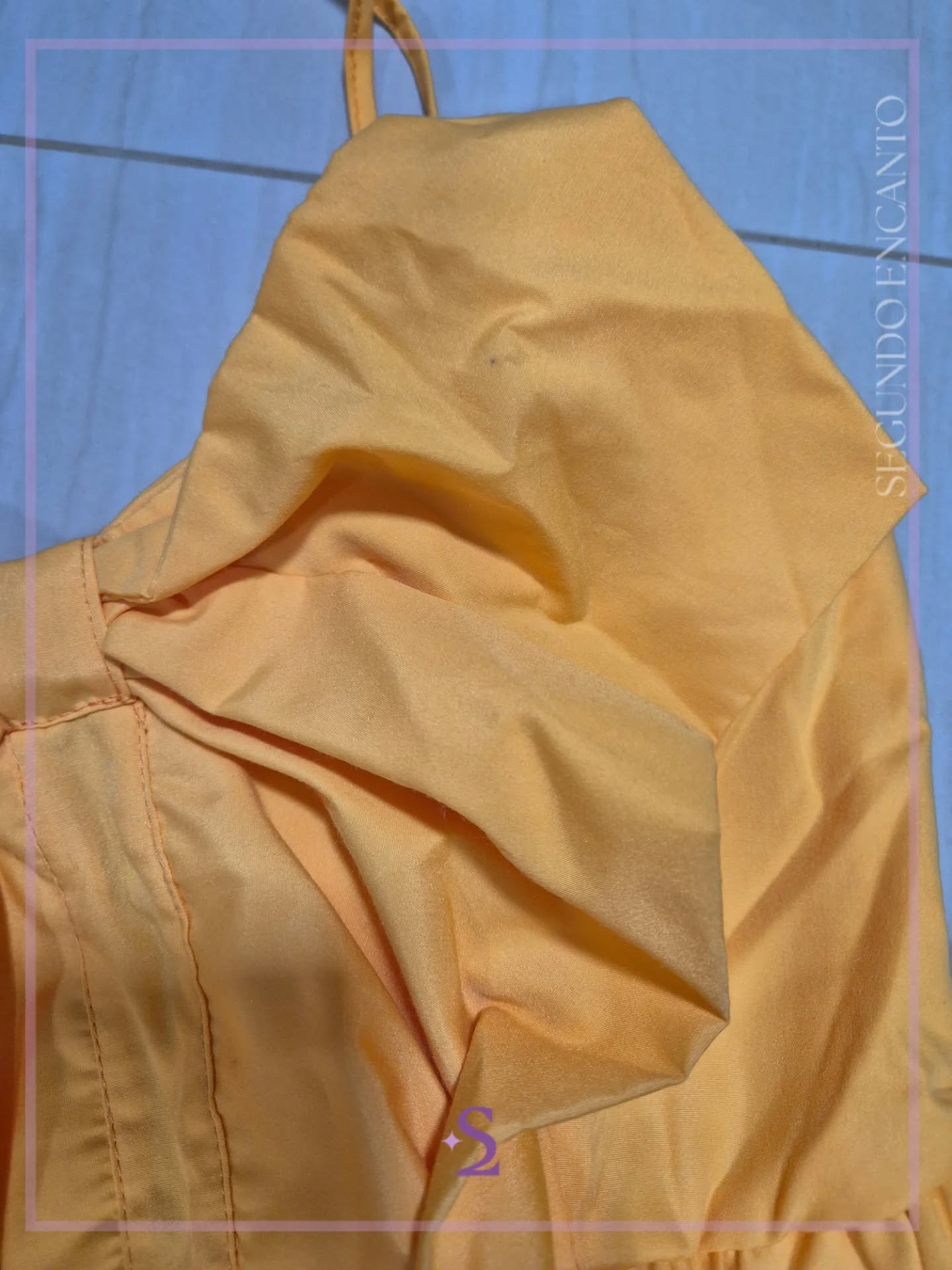 Blusa amarilla con moño M - Image 3