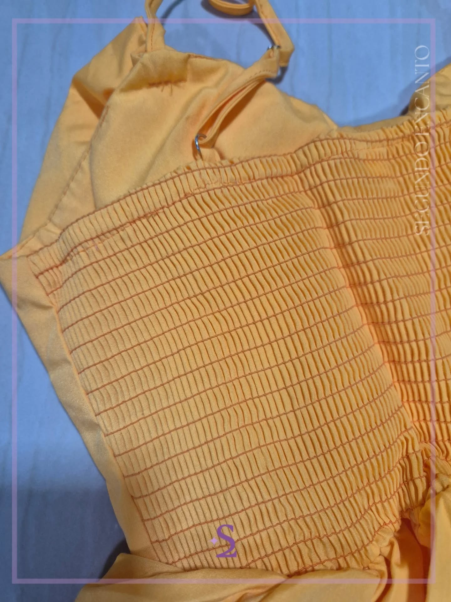 Blusa amarilla con moño M - Image 4