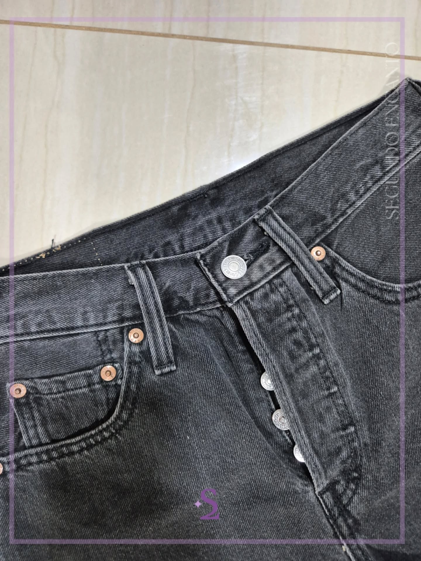 Short mezclilla color negro w24 s/m - Image 4