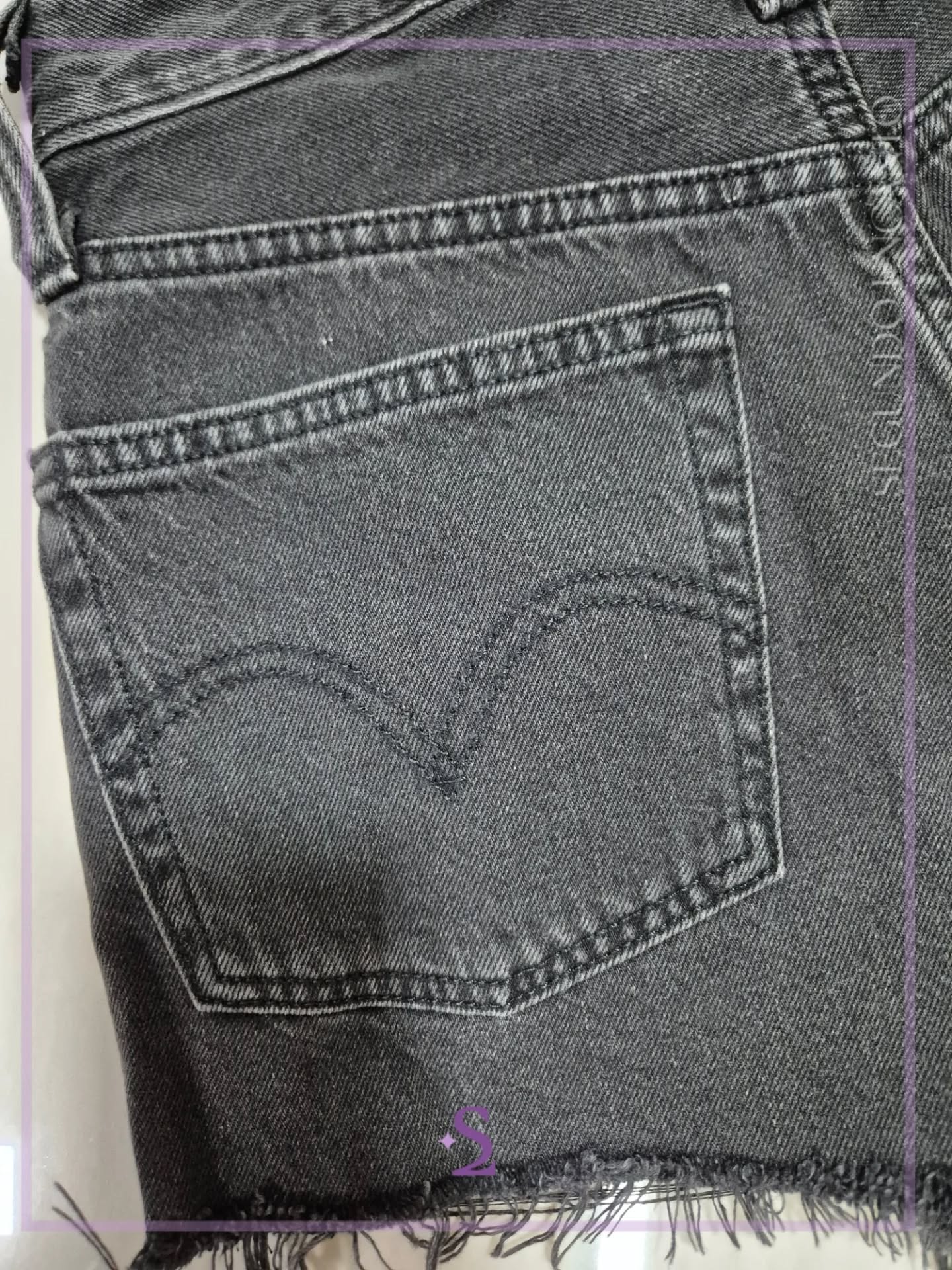 Short mezclilla color negro w24 s/m - Image 7