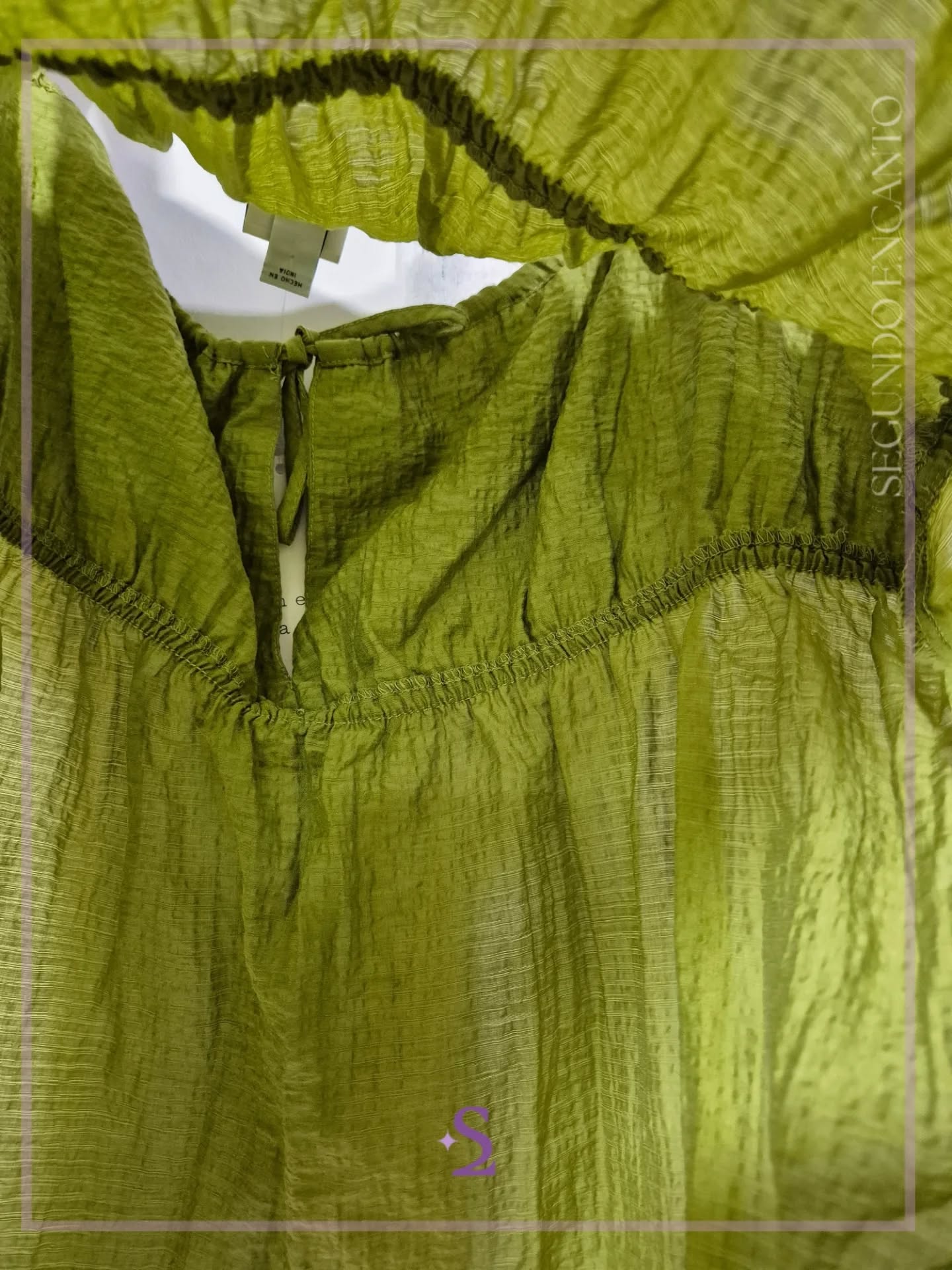 Blusa color verde L - Image 5