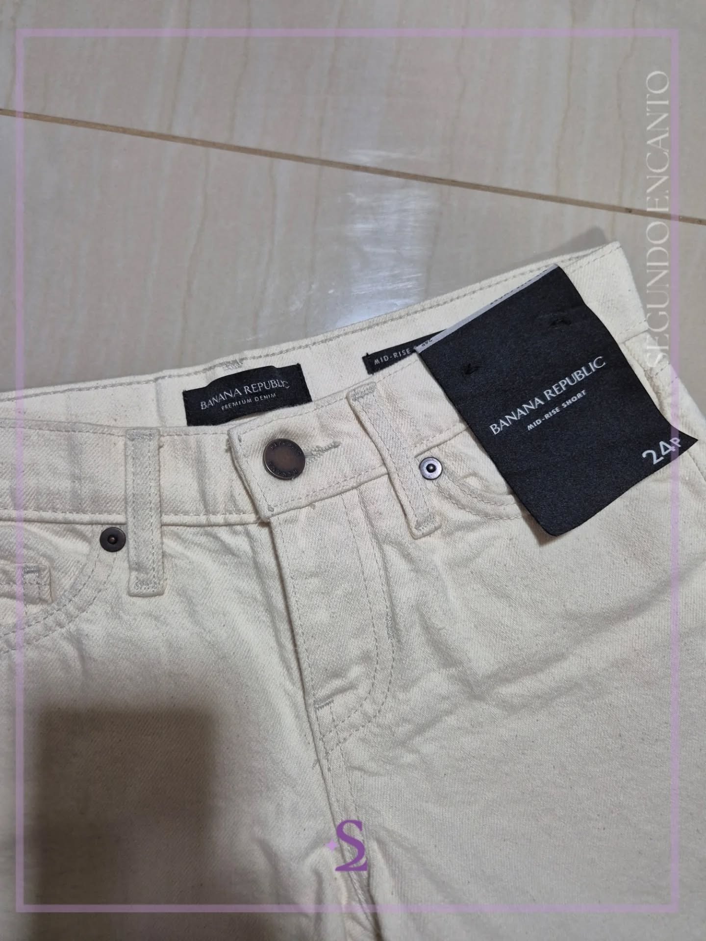 Short blanco Banana Republic talla 24 s - Image 5