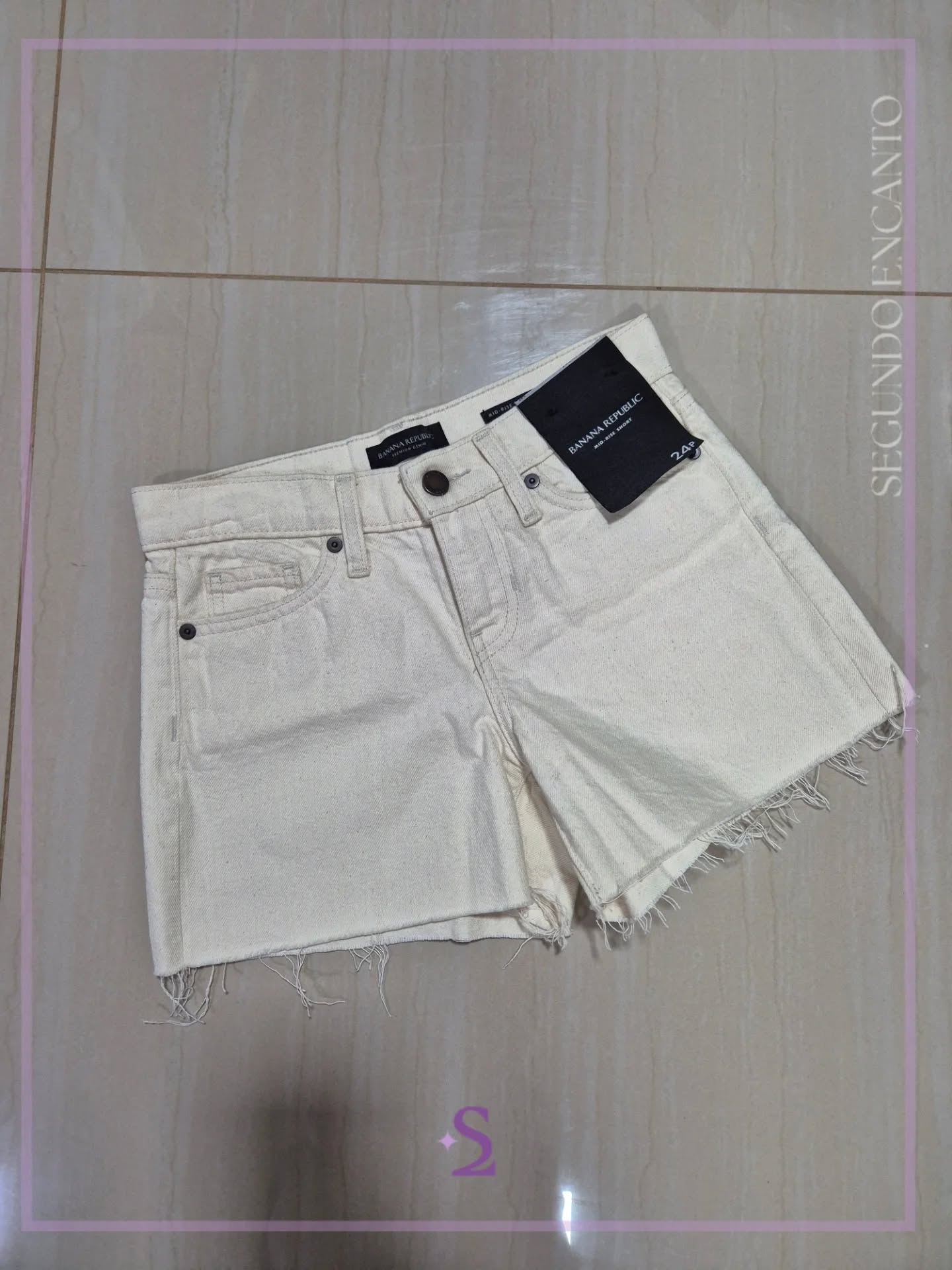 Short blanco Banana Republic talla 24 s - Image 1
