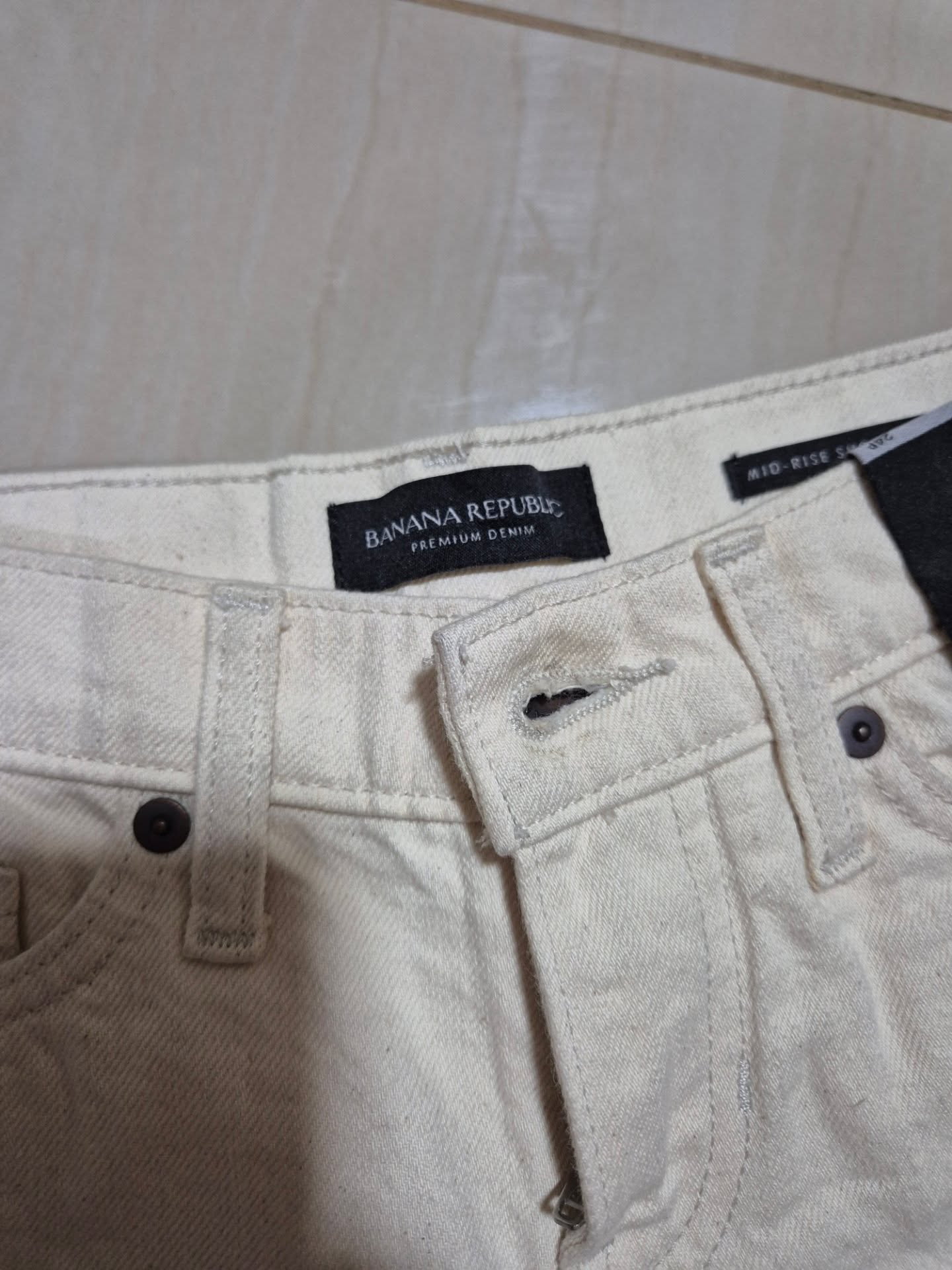 Short blanco Banana Republic talla 24 s - Image 8