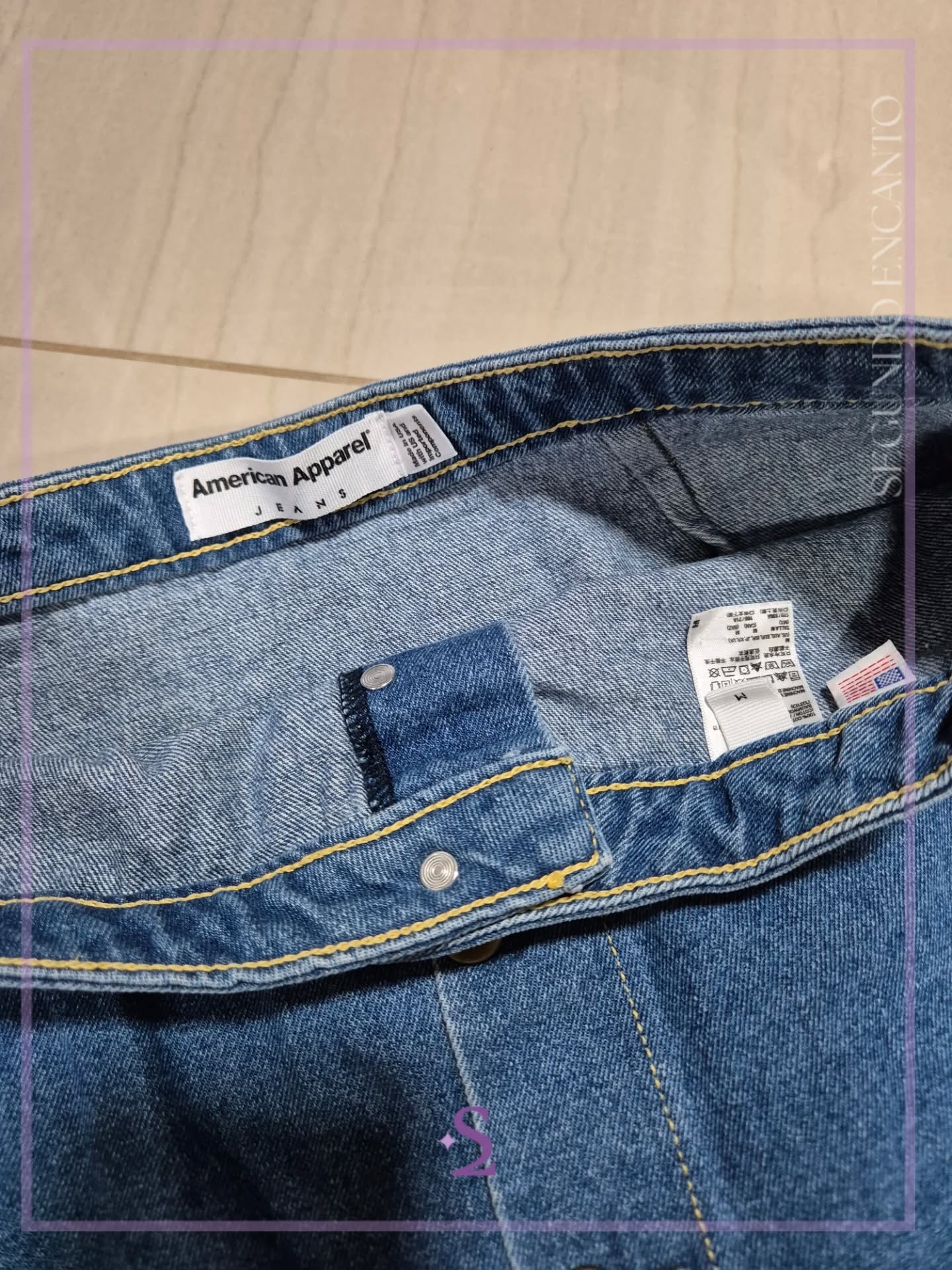 Falda denim botones frontales M - Image 3