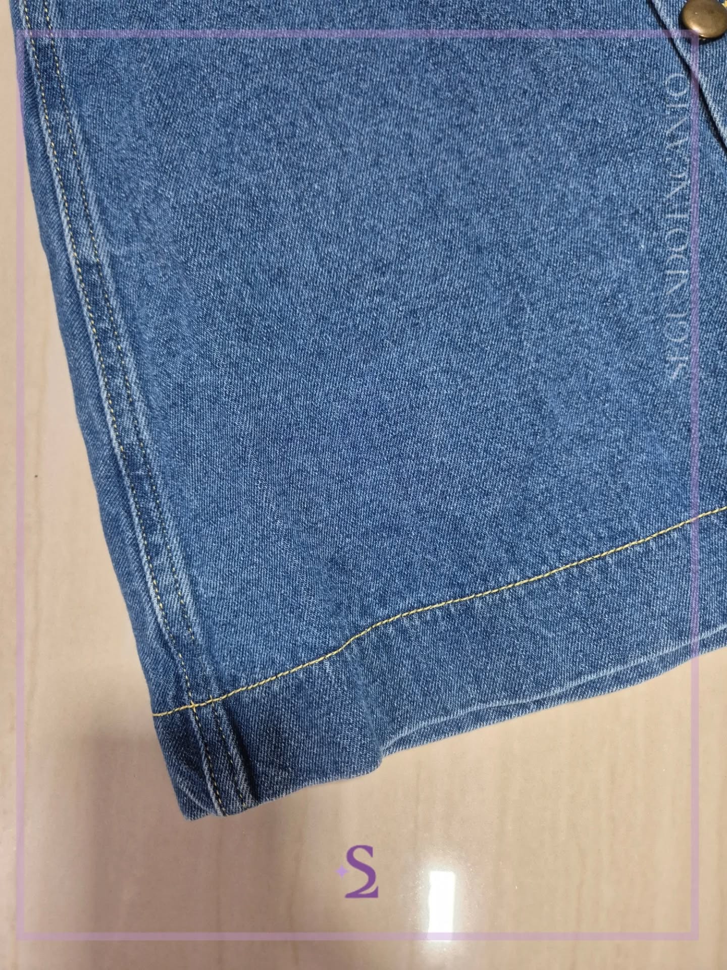 Falda denim botones frontales M - Image 4