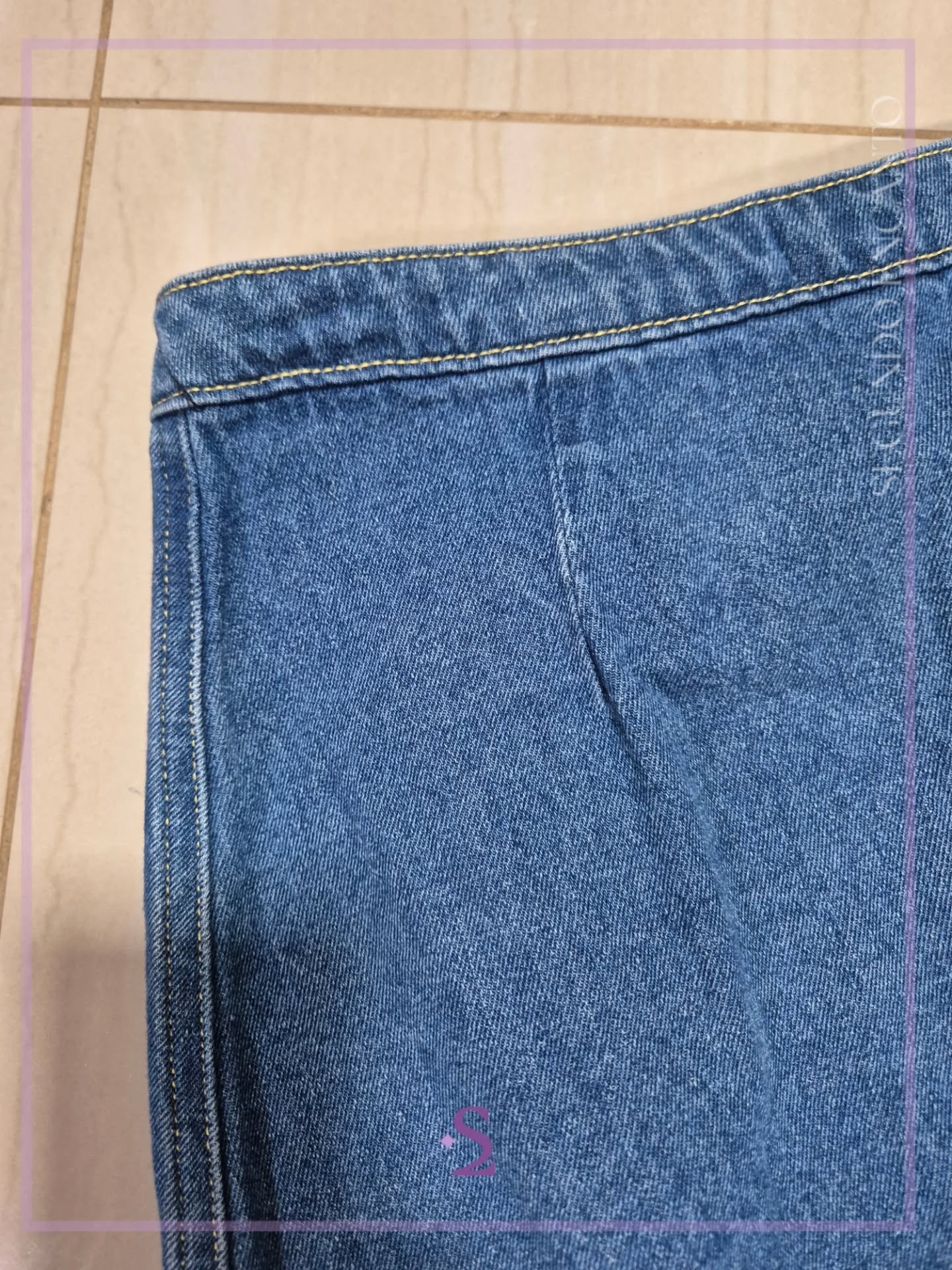 Falda denim botones frontales M - Image 6
