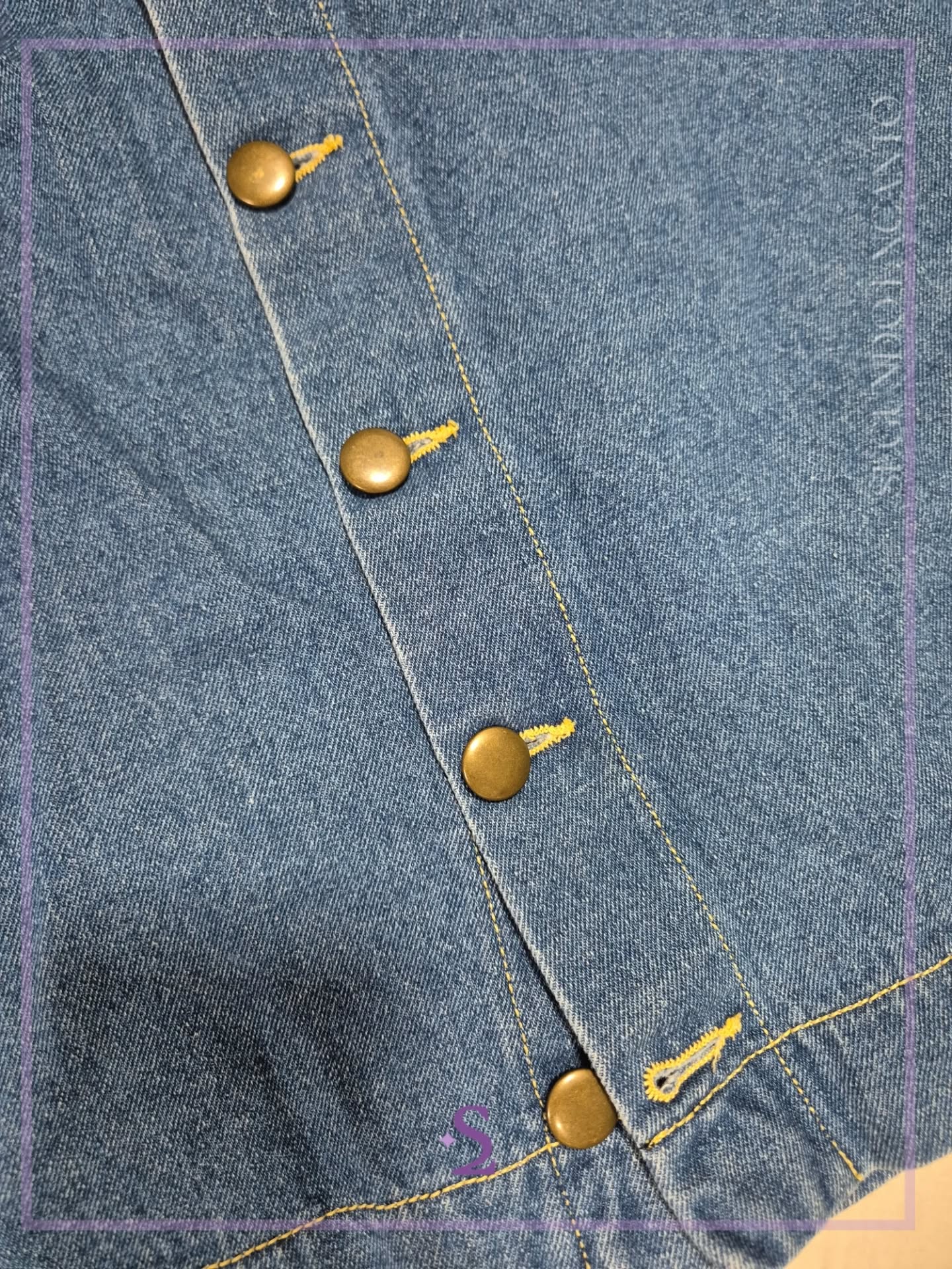 Falda denim botones frontales M - Image 7