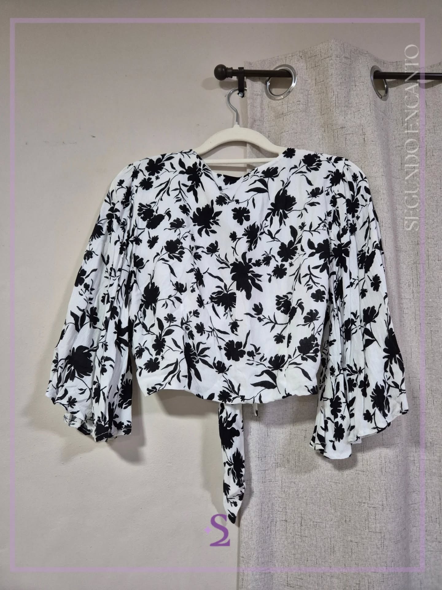 Croptop playero blanco y negro M - Image 6