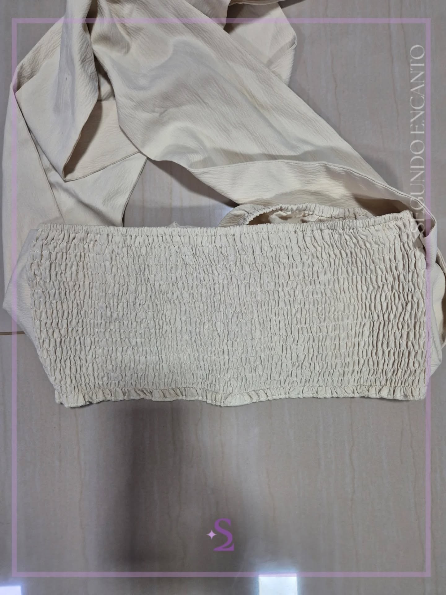 Crop top tubo con ajuste de moño L - Image 4