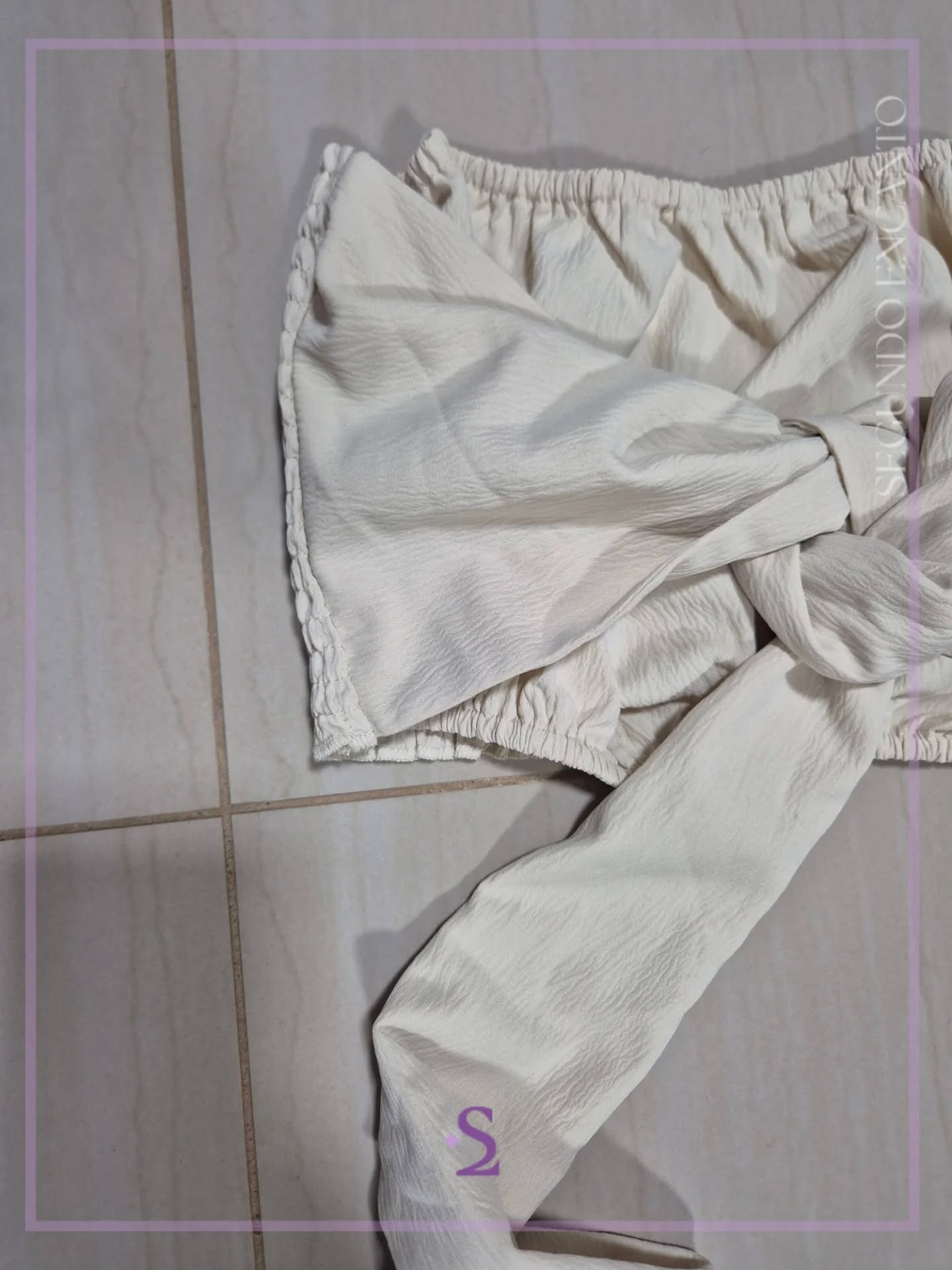Crop top tubo con ajuste de moño L - Image 2