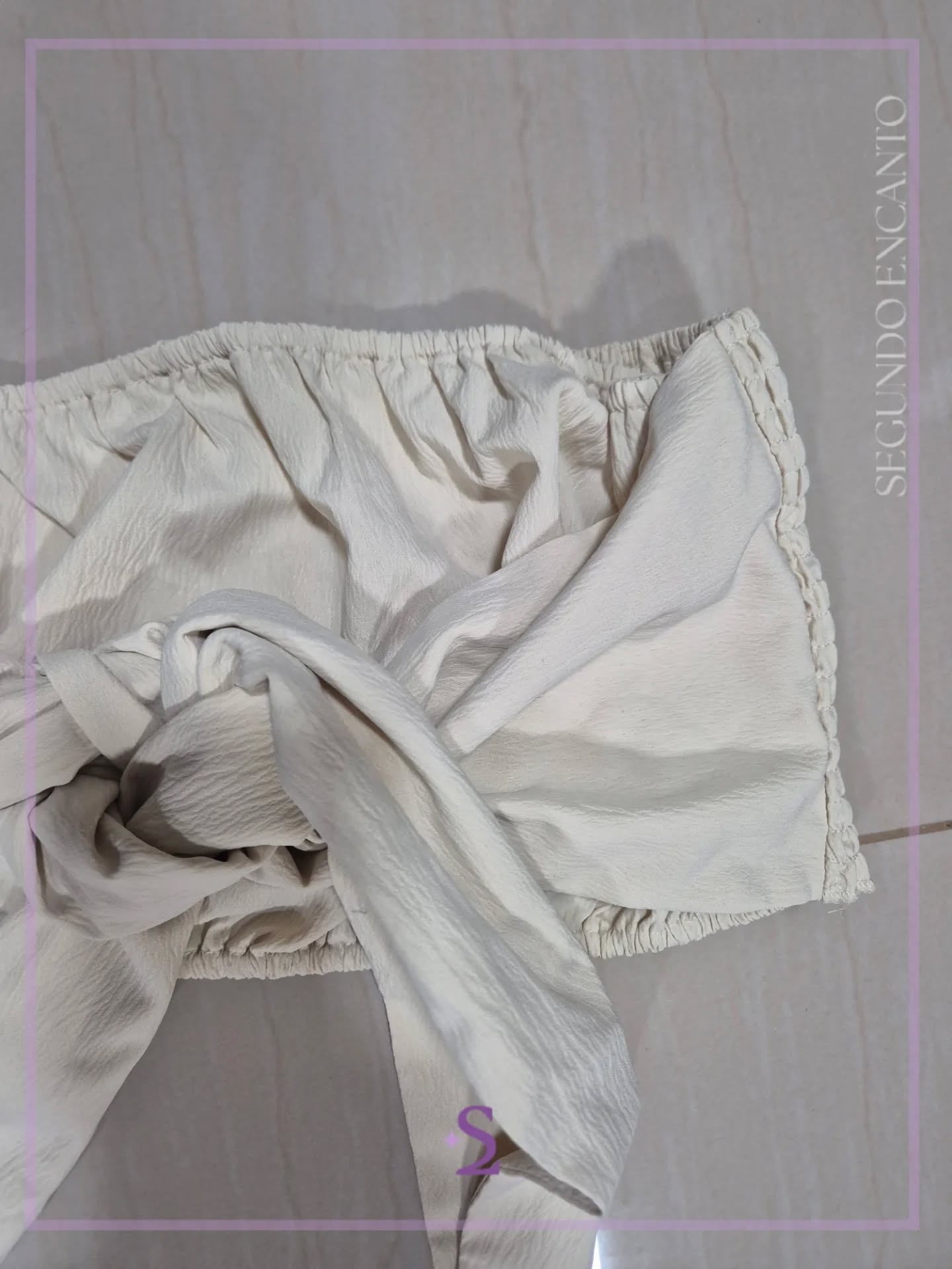 Crop top tubo con ajuste de moño L - Image 8