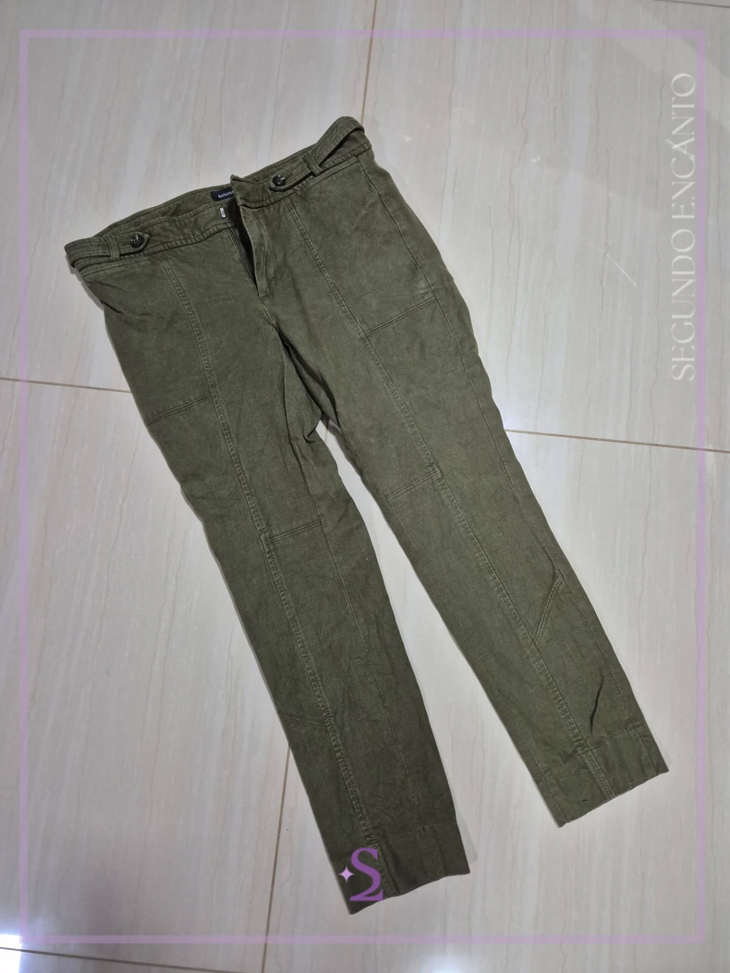 Pantalon verde S - Image 1