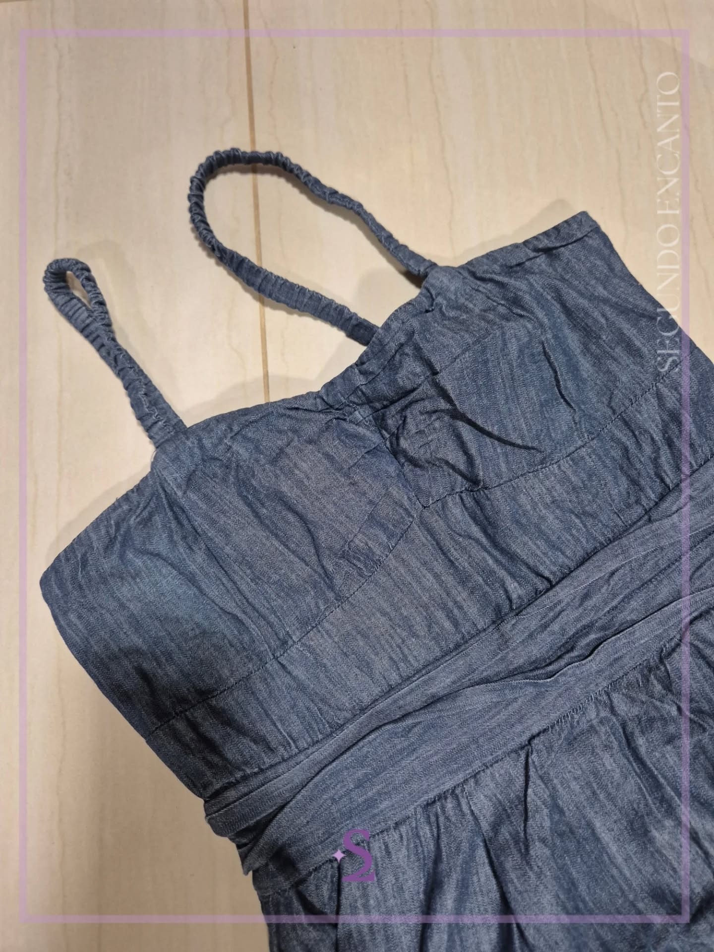 Vestido azul de algodon M - Image 2