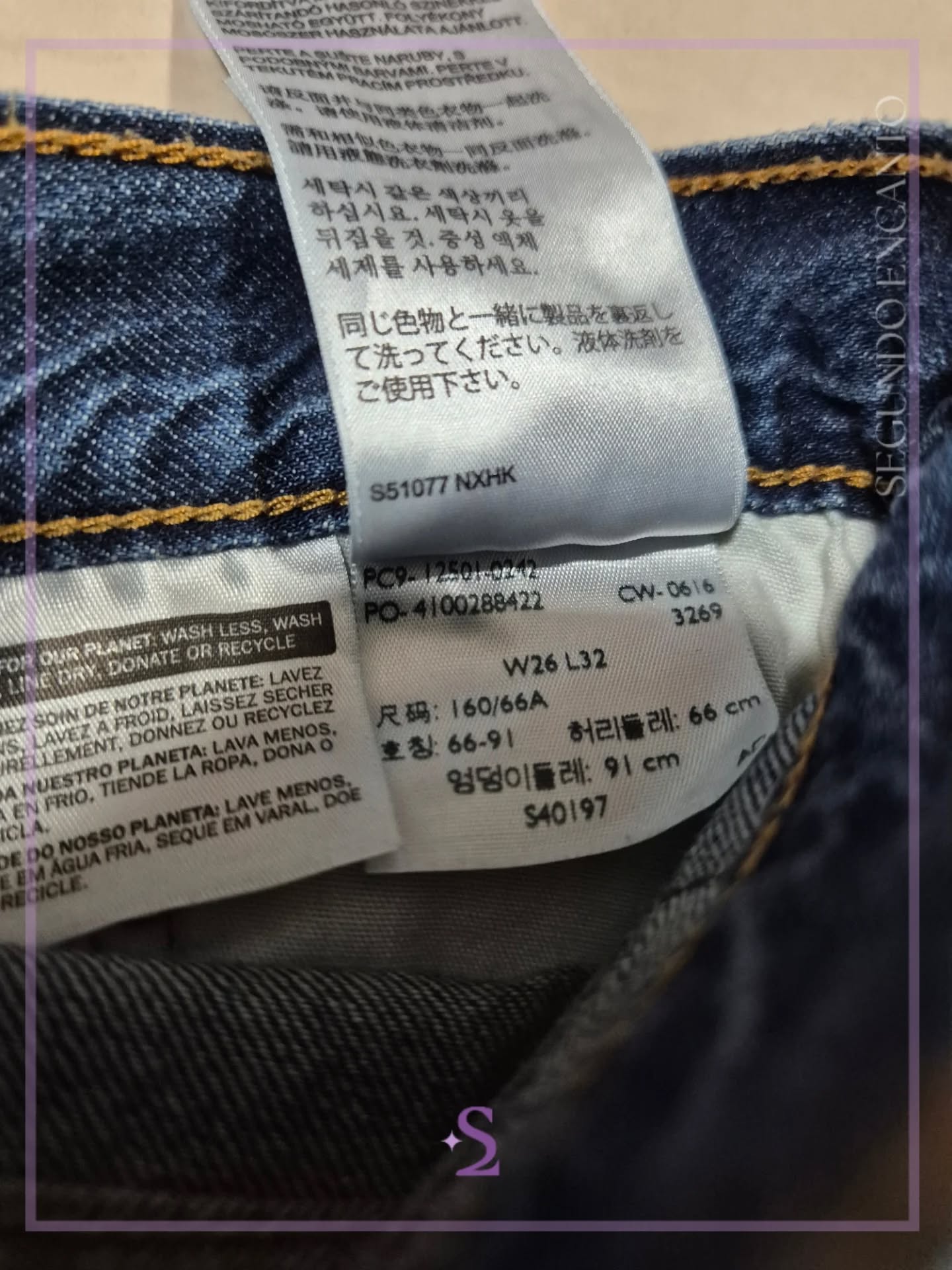 Jeans rectos Levis W26 L32 - Image 2