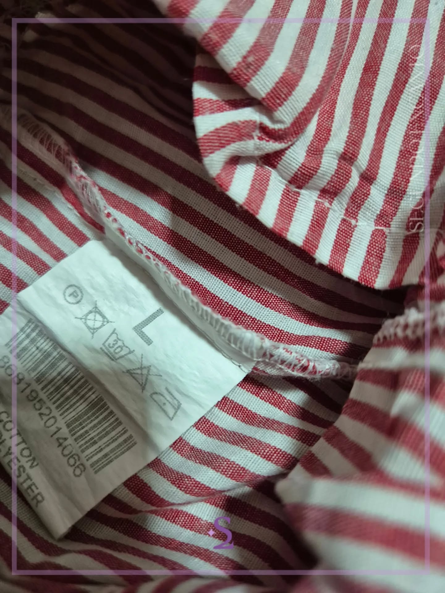 Short a rayas rojo y blanco M - Image 3