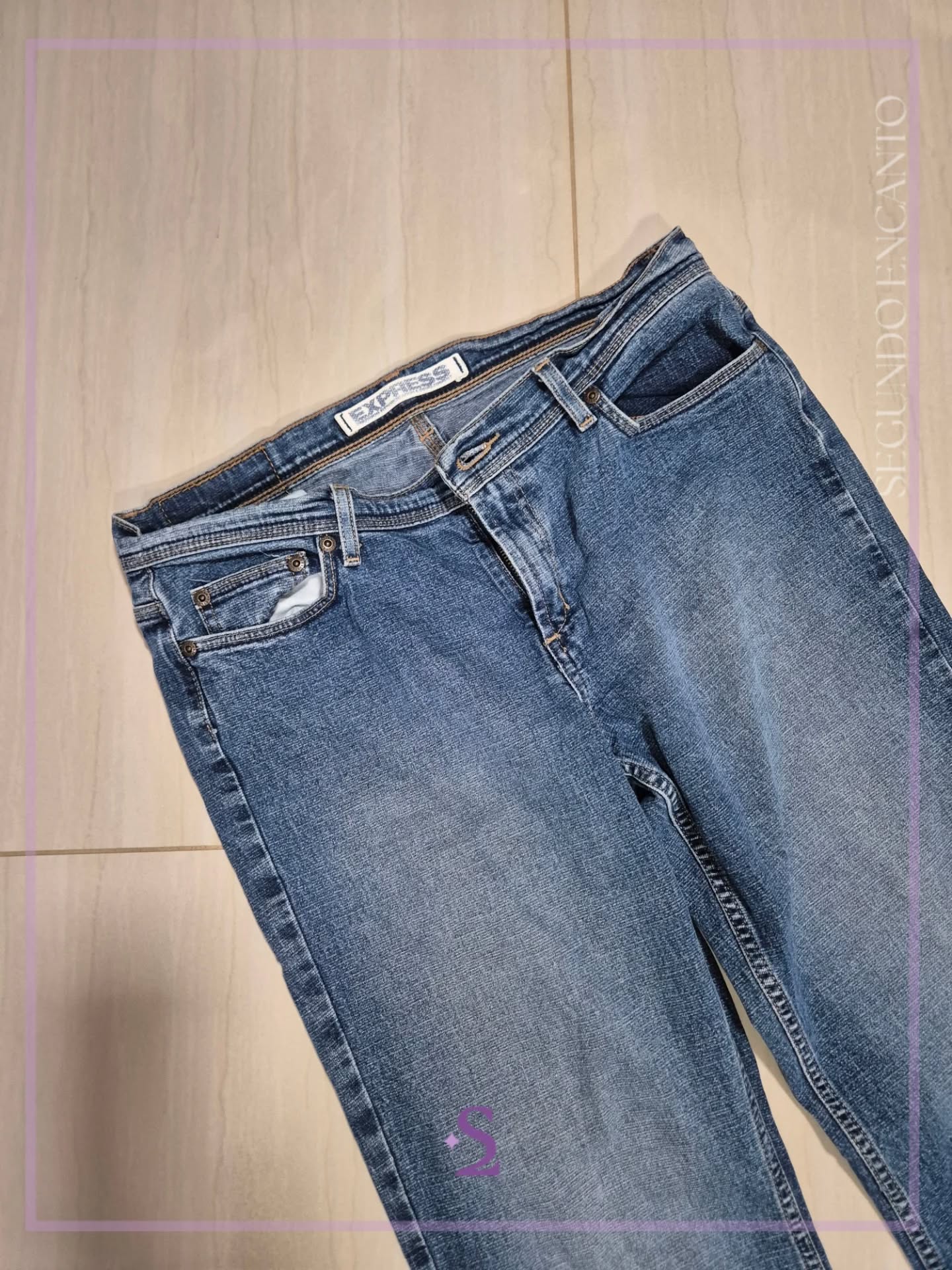 Jeans flare tiro bajo M - Image 4