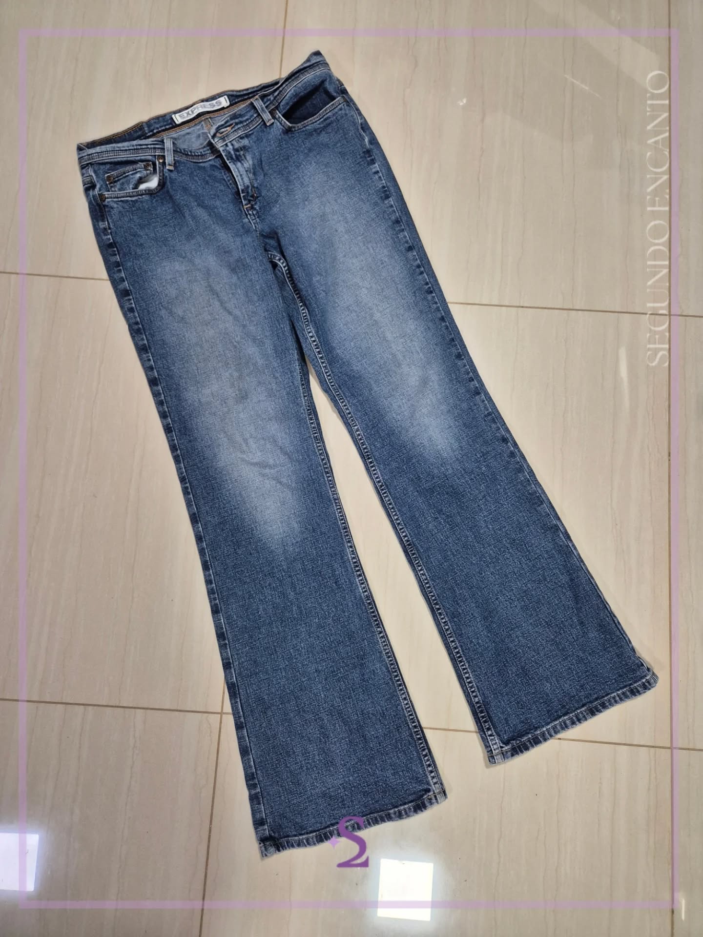 Jeans flare tiro bajo M - Image 1