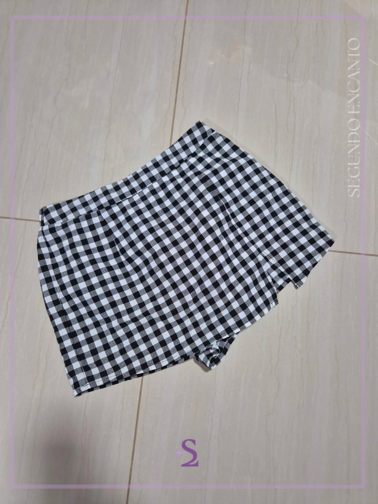 Faldashort a cuadros S - Image 1