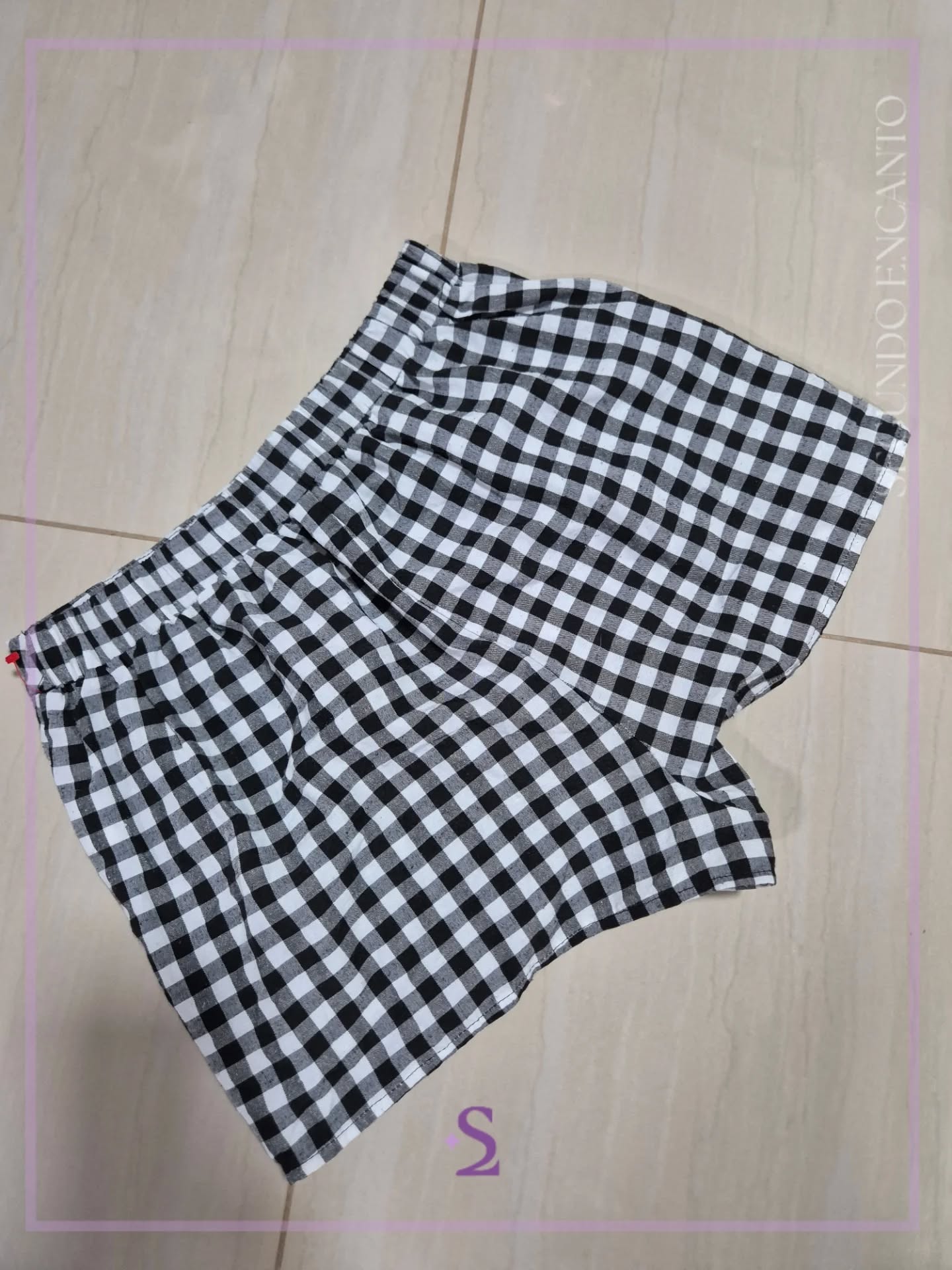Faldashort a cuadros S - Image 2