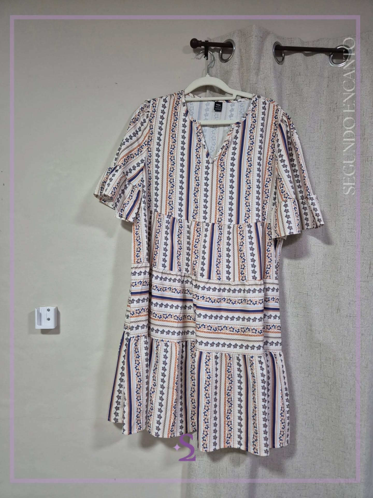Vestido tipo tunica floreado L - Image 1