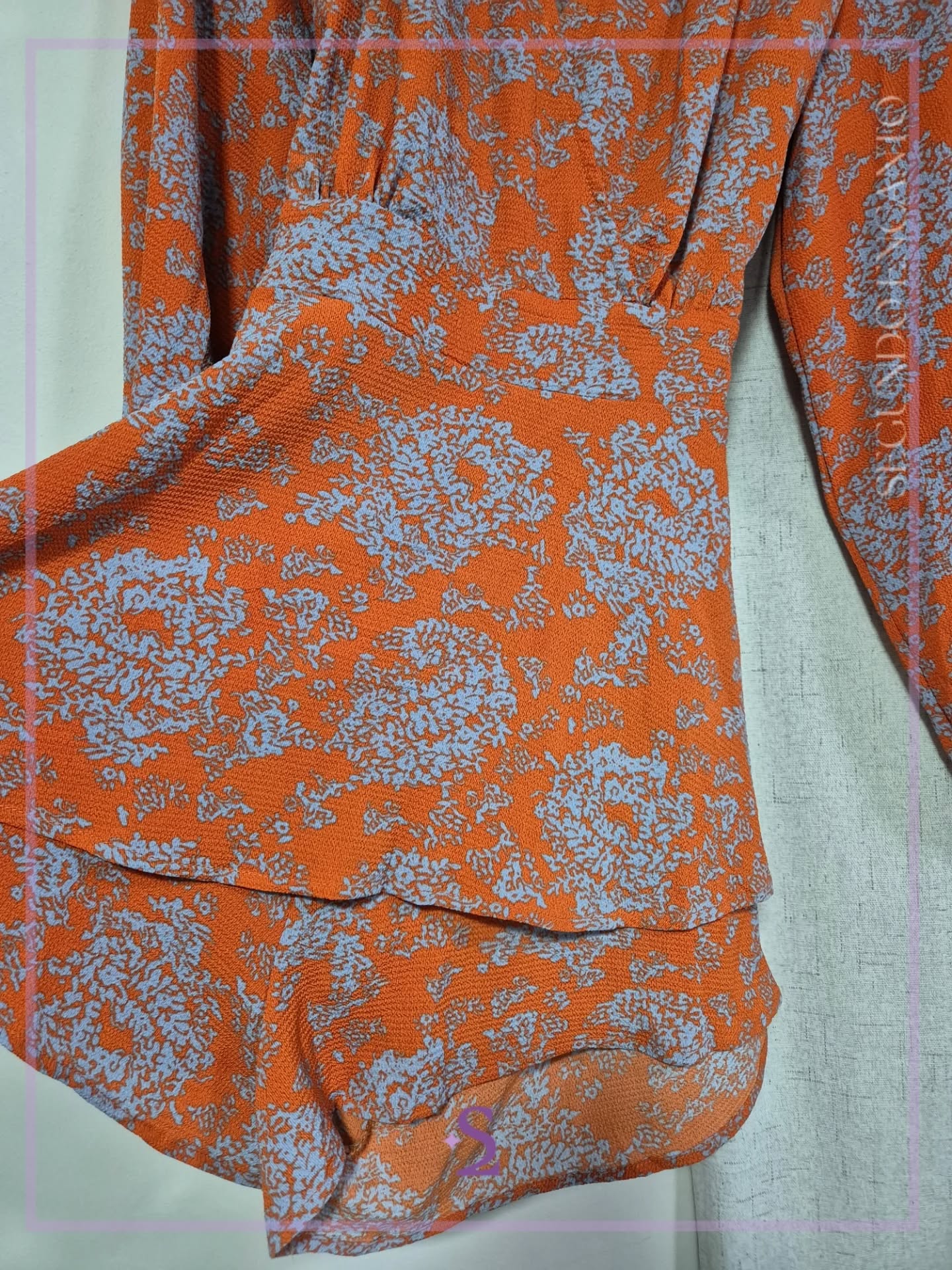 Romper floreado color naranja M - Image 3