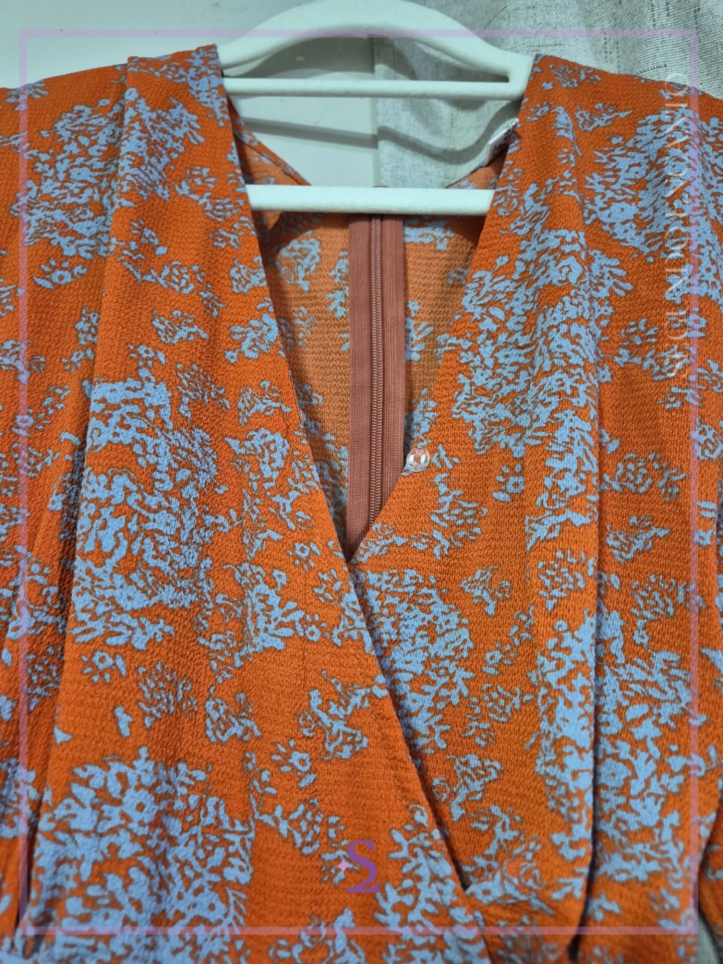 Romper floreado color naranja M - Image 4